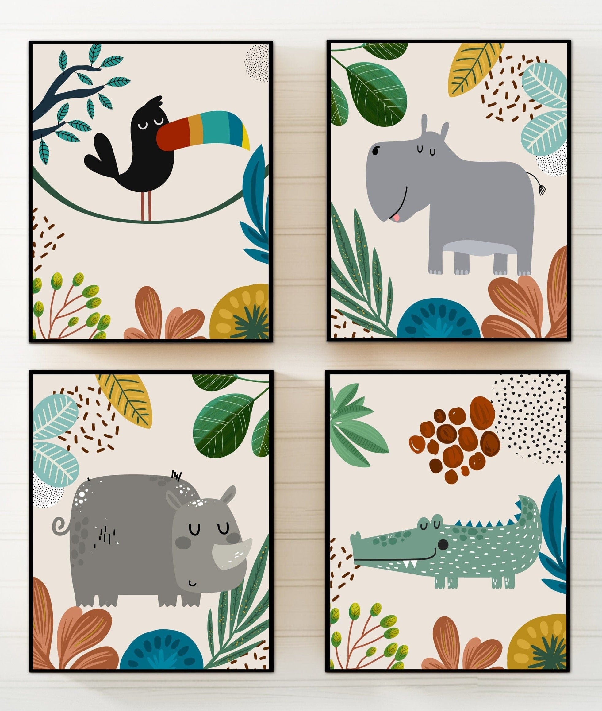 nursery art print baby nursery bedroom decor Boho nursery decor - Set 2 - Baby Boy Nursery - Safari Nursery decor - Nursery prints - Nursery wall prints - Nursery wall art - Baby animal