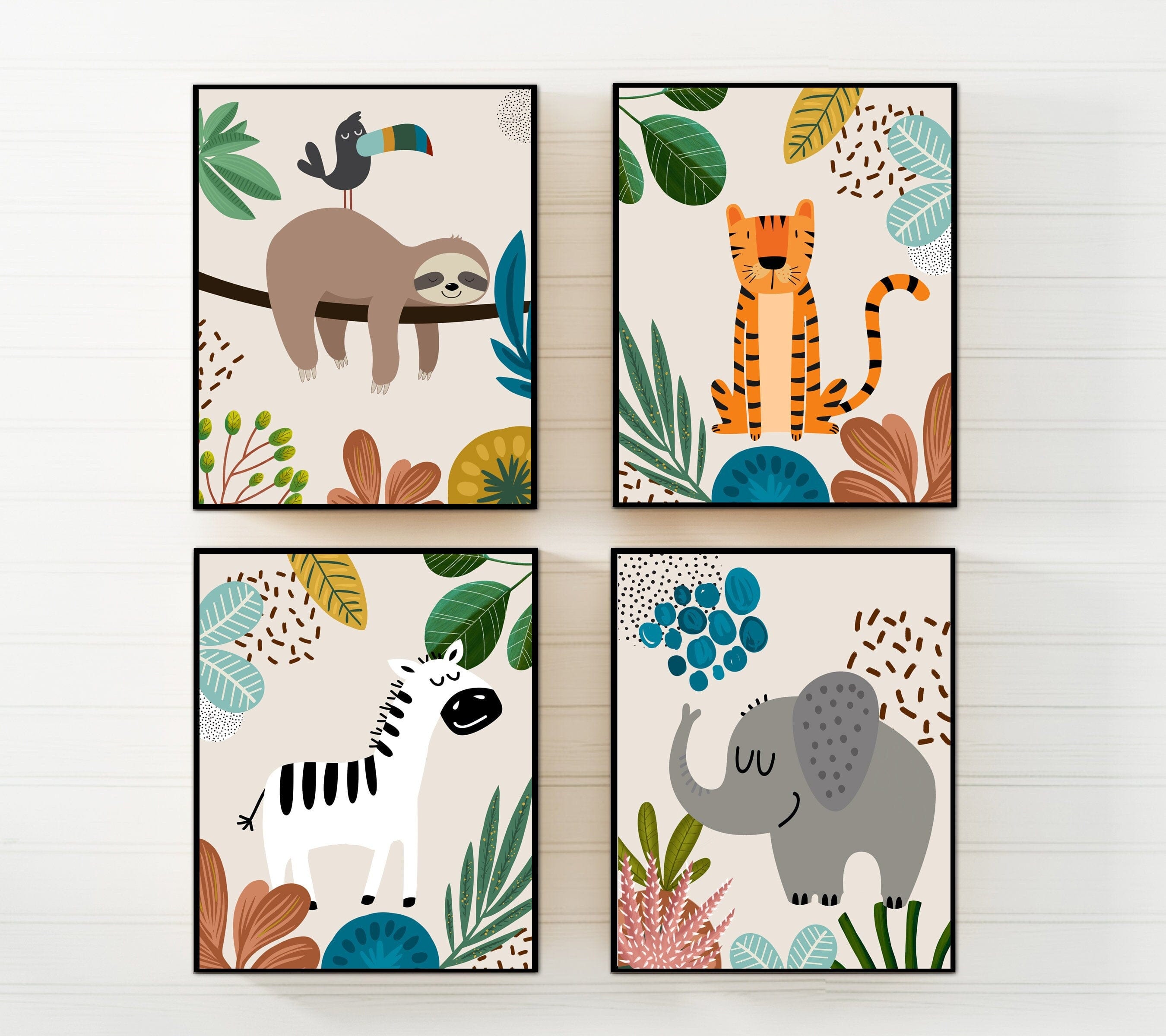 nursery art print baby nursery bedroom decor Boho nursery decor - Set 3 - Baby Boy Nursery - Safari Nursery decor - Nursery prints - Nursery wall prints - Nursery wall art - Baby animal