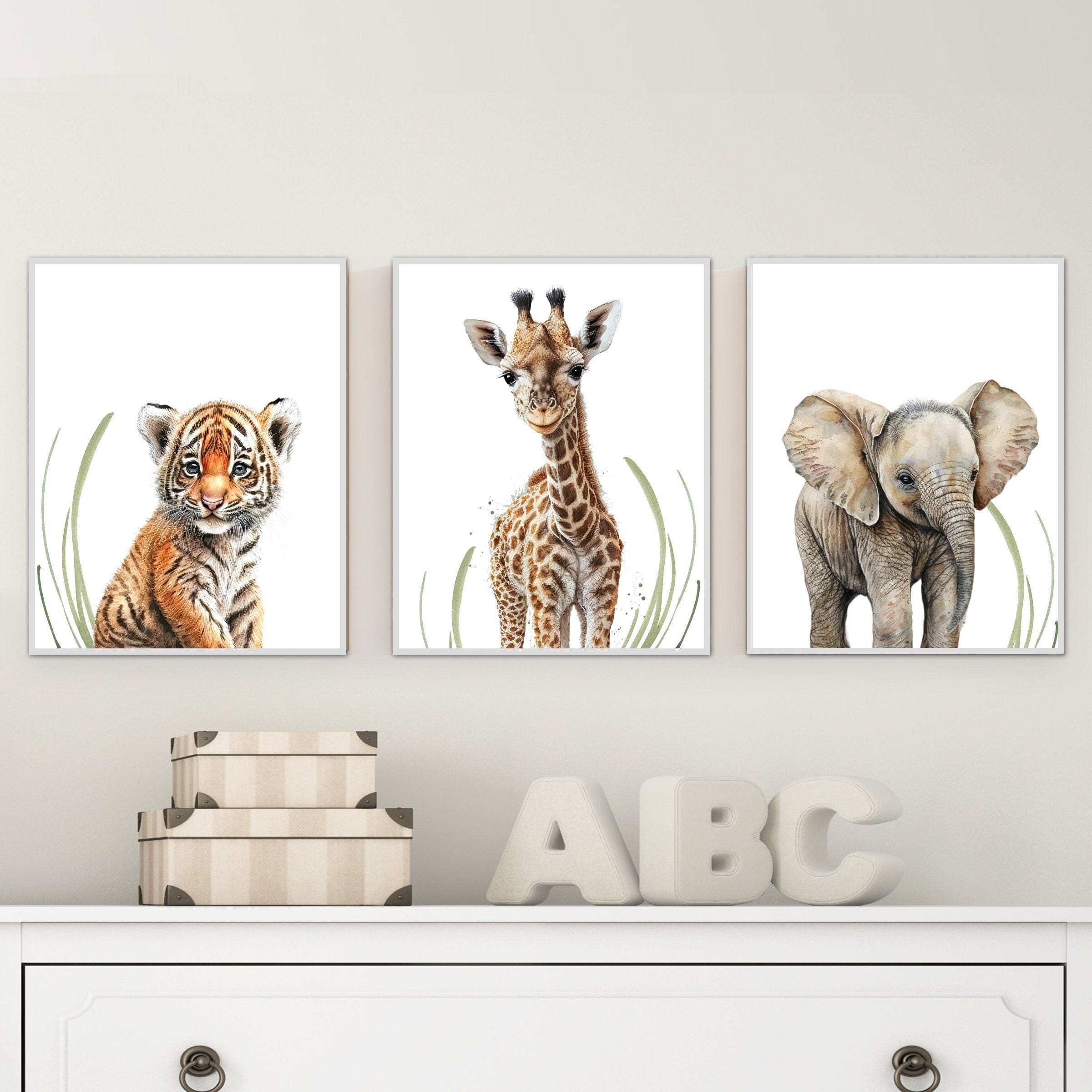nursery art print baby nursery bedroom decor Safari nursery art - Nursery safari decor - Nursery wall art - Safari animals - Nursery prints - Nursery art - Safari wall art - Printables