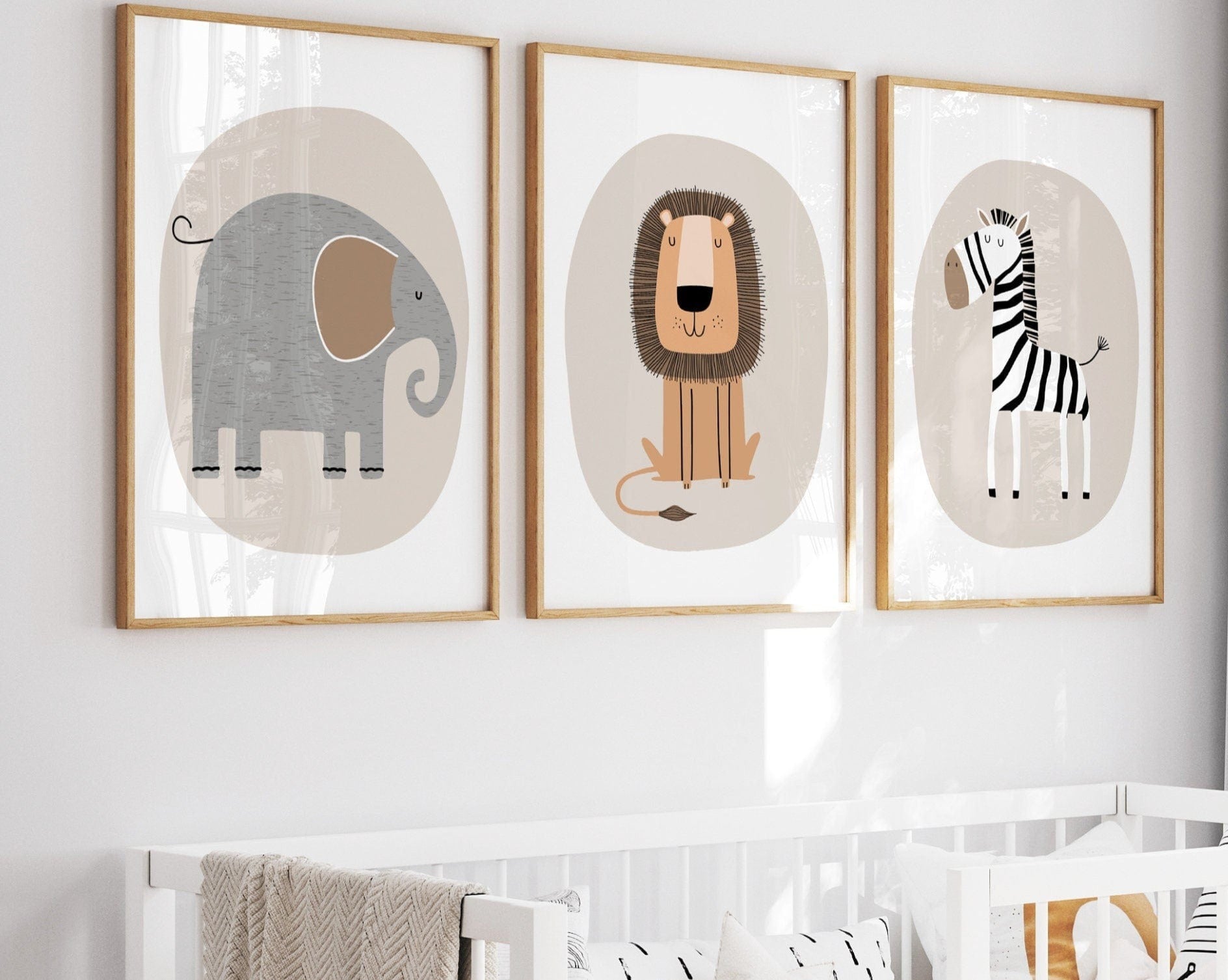 nursery art print baby nursery bedroom decor Safari Nursery Wall Prints, Nursery Decor, Boho Nursery Prints, Set of 3 Prints, Beige Nursery Prints, Nursery Wall Art, Nursery decor