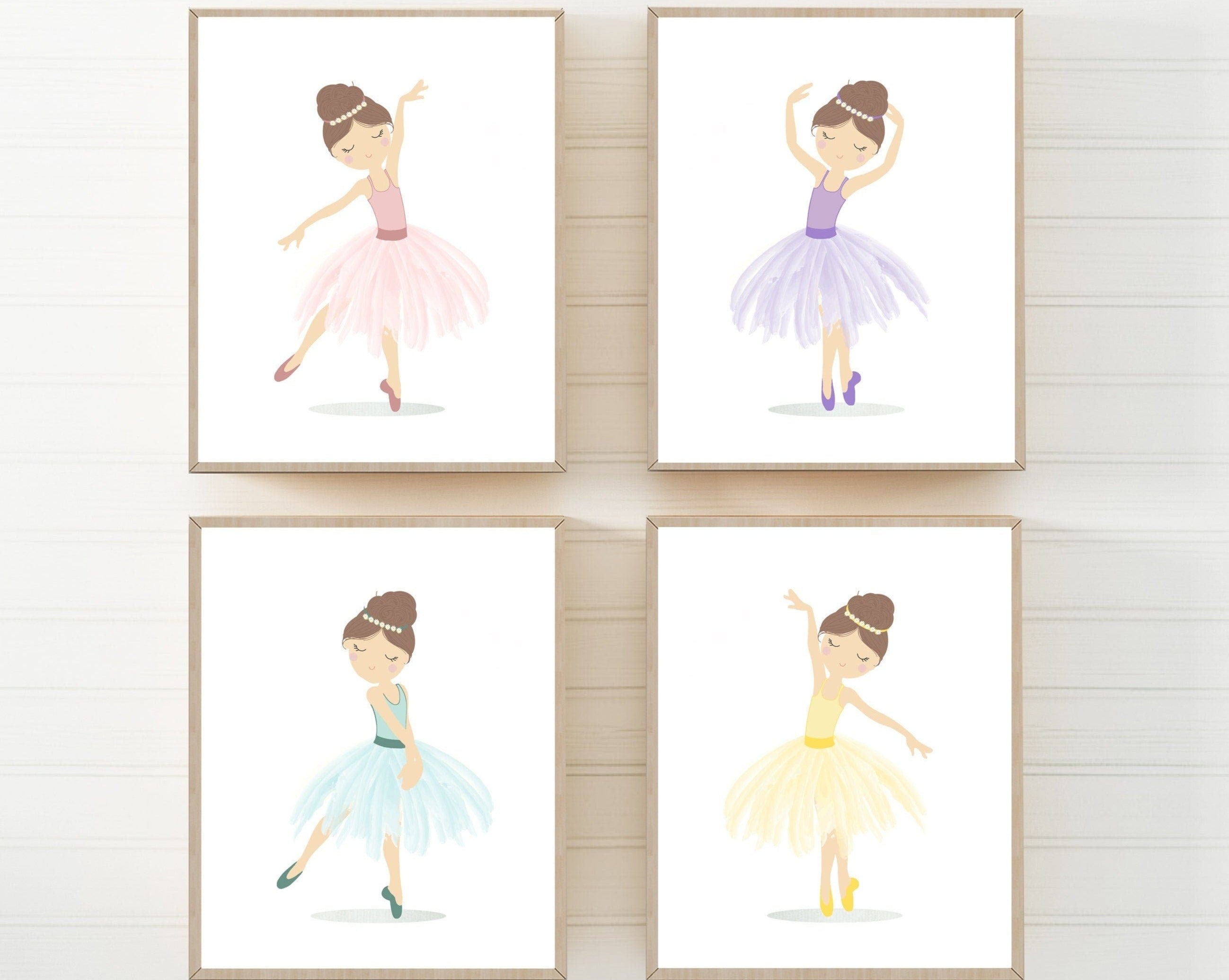 nursery art print baby nursery bedroom decor Toddler girl room decor - Girl room wall art - Pastel room decor - Ballerina wall art - Ballerina print - Ballerina nursery decor - H2460