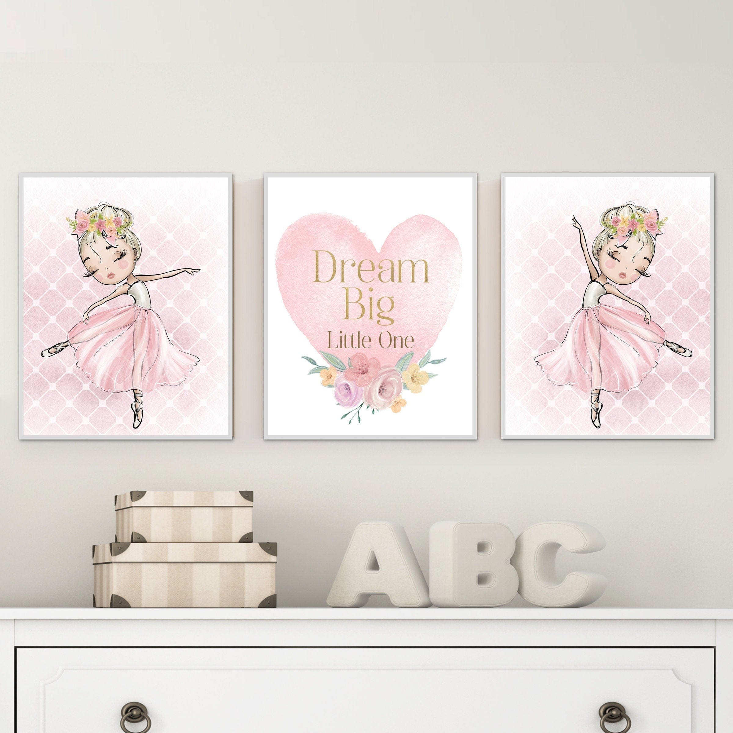 nursery art print baby nursery bedroom decor Ballerina nursery decor - Ballerina wall art - Baby girl nursery wall art - Girls room decor - Ballerina print - Ballerina dancer - DIGITAL