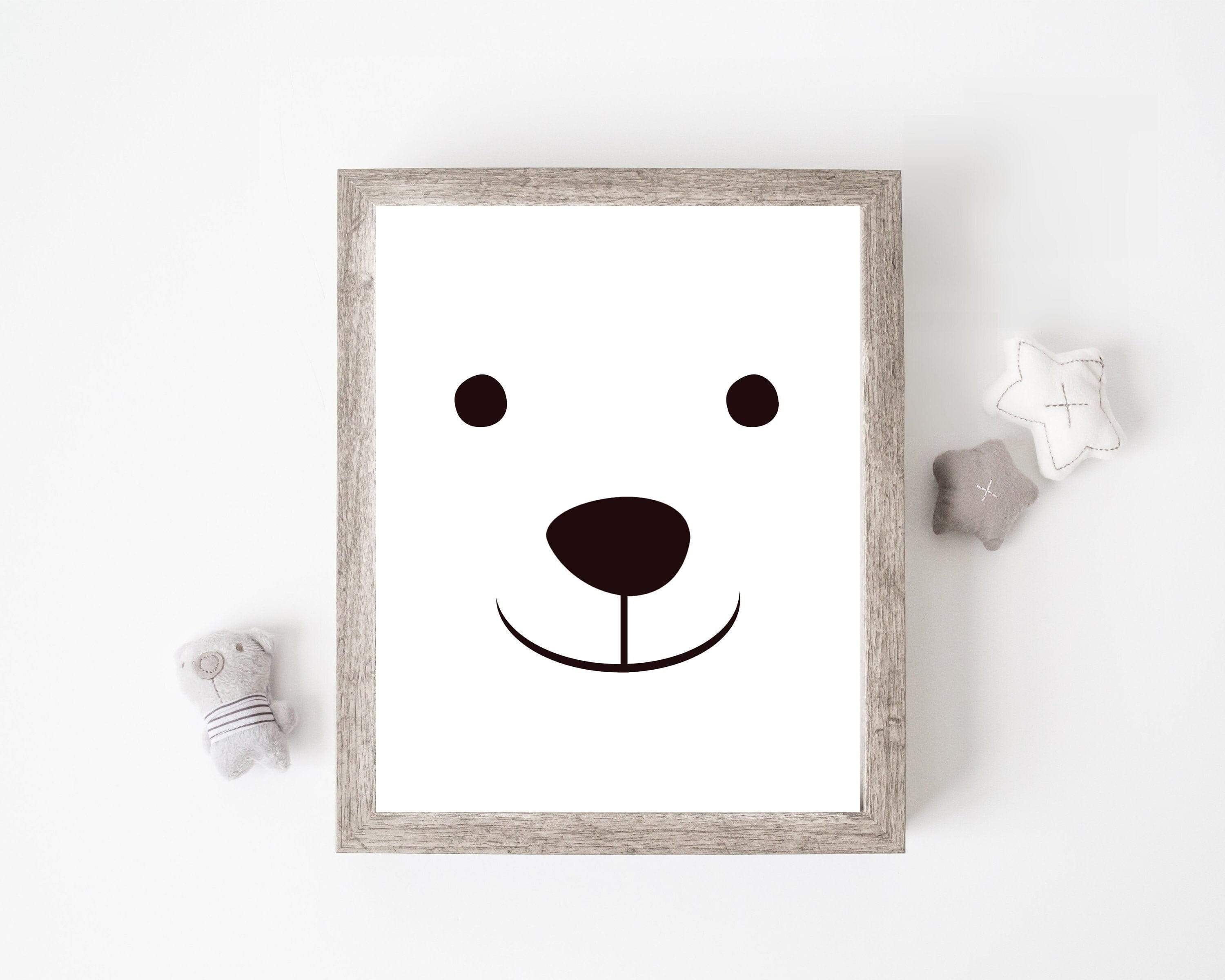 nursery art print baby nursery bedroom decor Bear print - Bear nursery print - Bear decor - Cute bear print - Animal art print - Baby animal prints - Black and white nursery prints