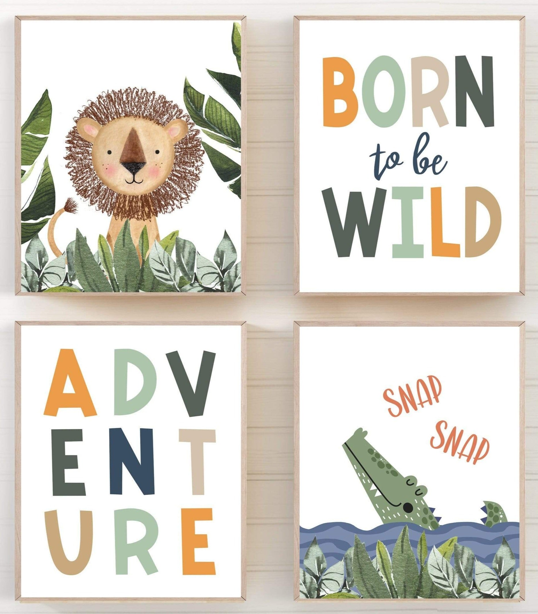 nursery art print baby nursery bedroom decor Jungle nursery decor - Jungle wall art - Jungle animal prints - Boys room decor - Safari nursery prints - Animal nursery art - Lion wall art