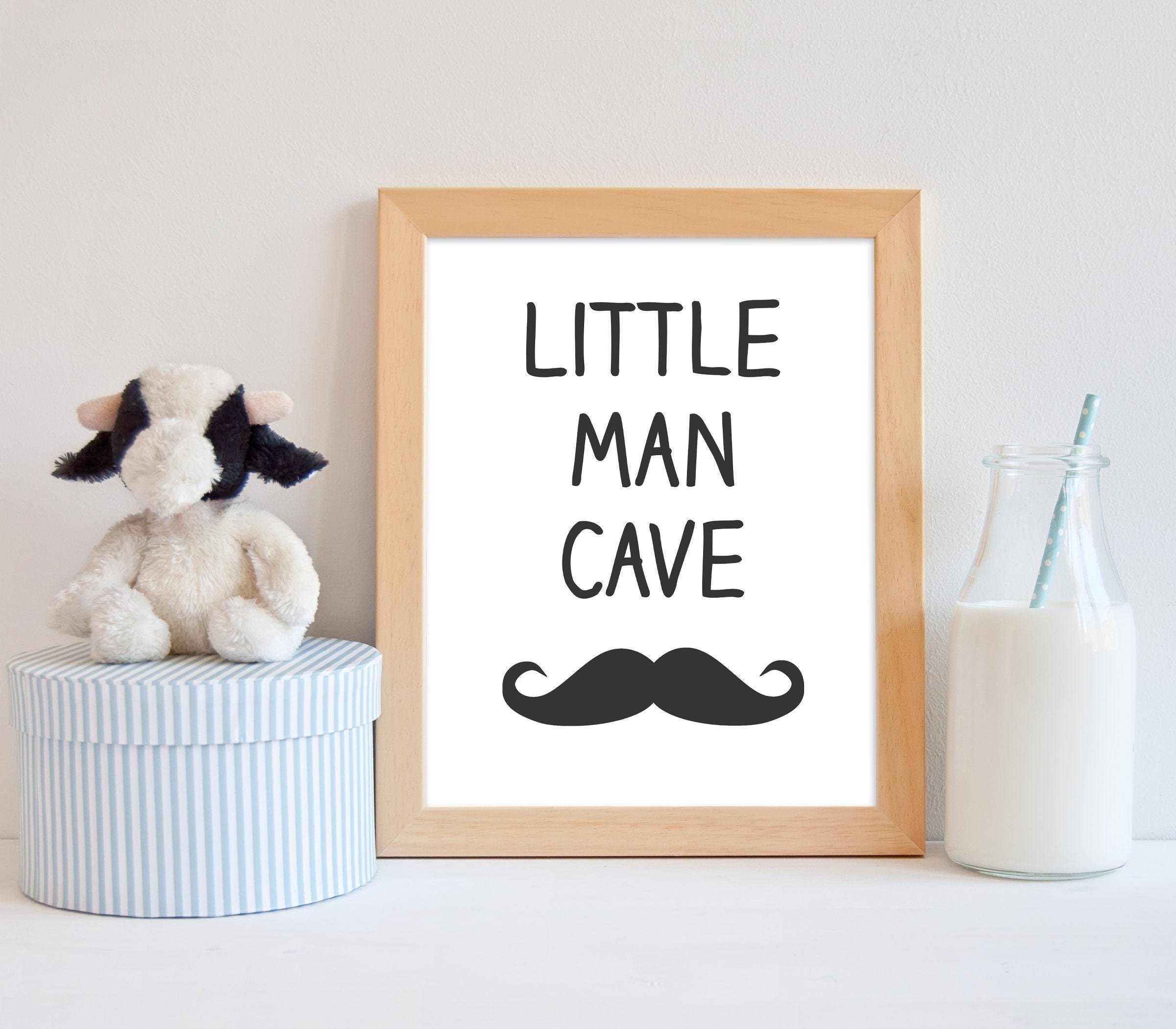 nursery art print baby nursery bedroom decor Little Man Cave, Nursery Print, Black and White, Boys wall Art, Baby Room Decor, Boys wall art print, Baby boy nursery wall art - H1266
