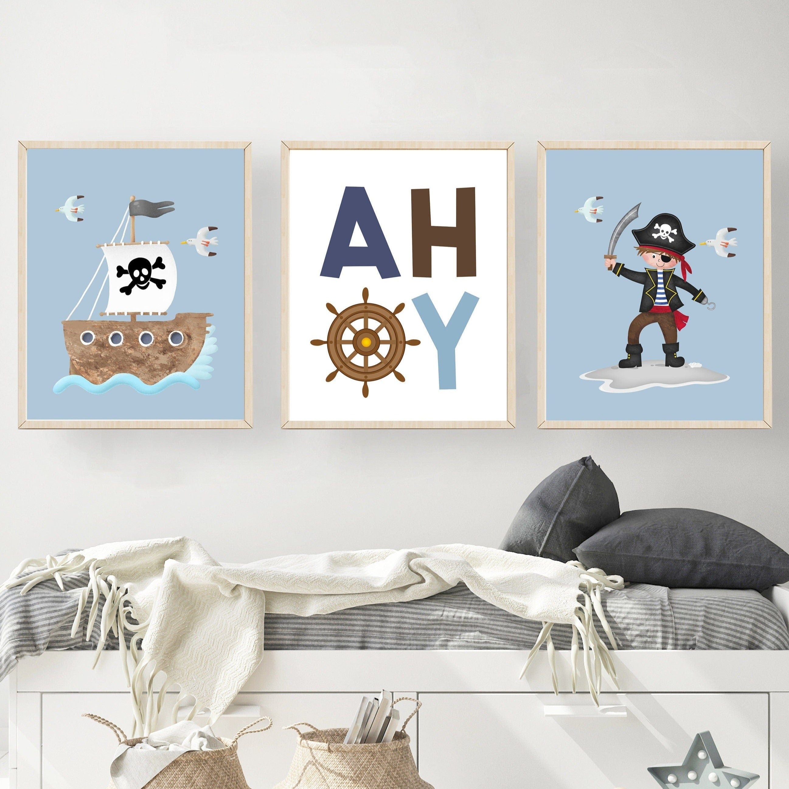 nursery art print baby nursery bedroom decor Pirate Nursery decor - Boy wall art - Pirate art - Nursery decor - Pirate wall art - Pirate bedroom - Boys room decor - Toddler wall art