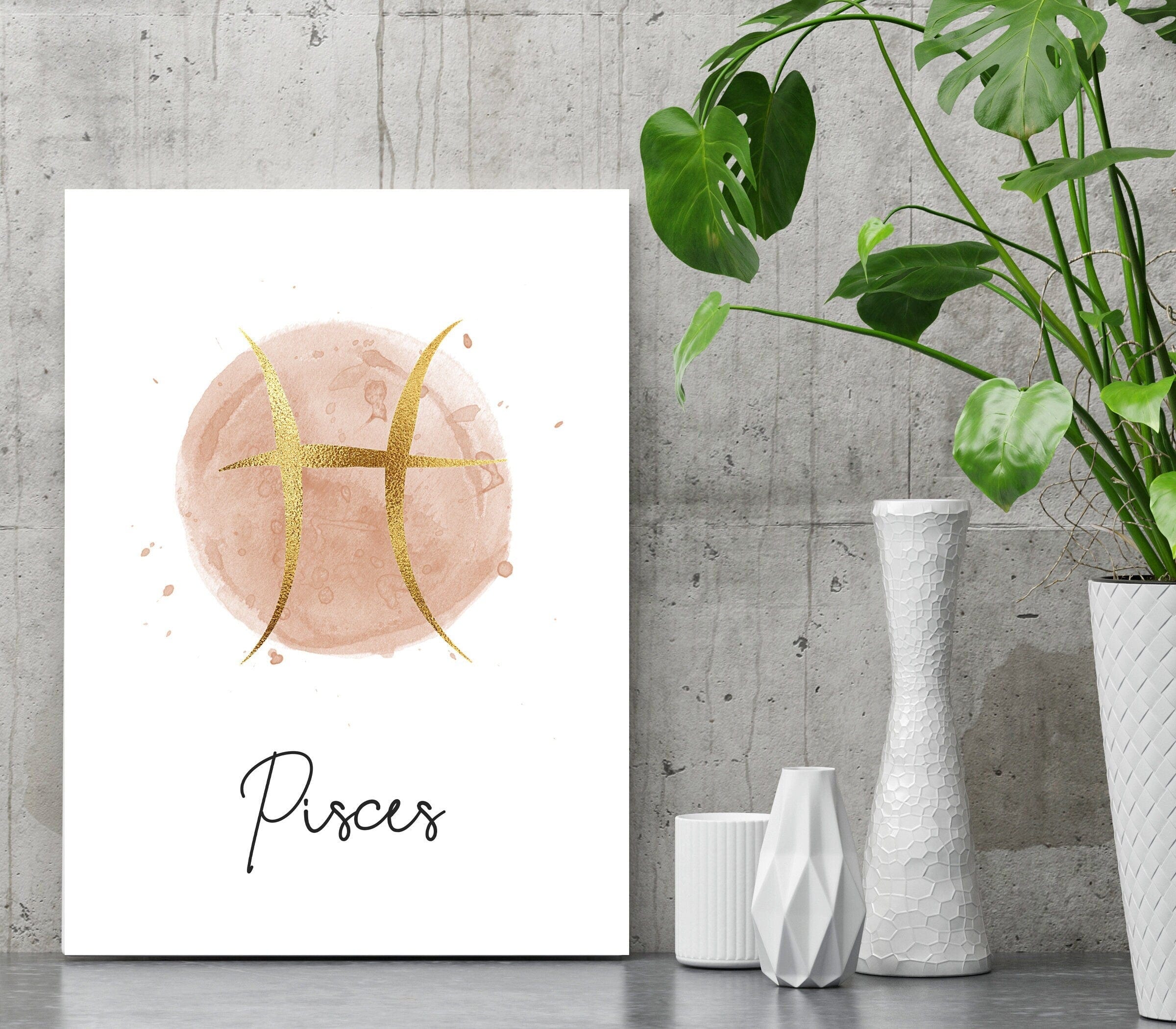 nursery art print baby nursery bedroom decor Pisces print - Star sign print - Zodiac wall art - Star sign wall art - Horoscope print - Zodiac art print - Moon sign - Star sign gift