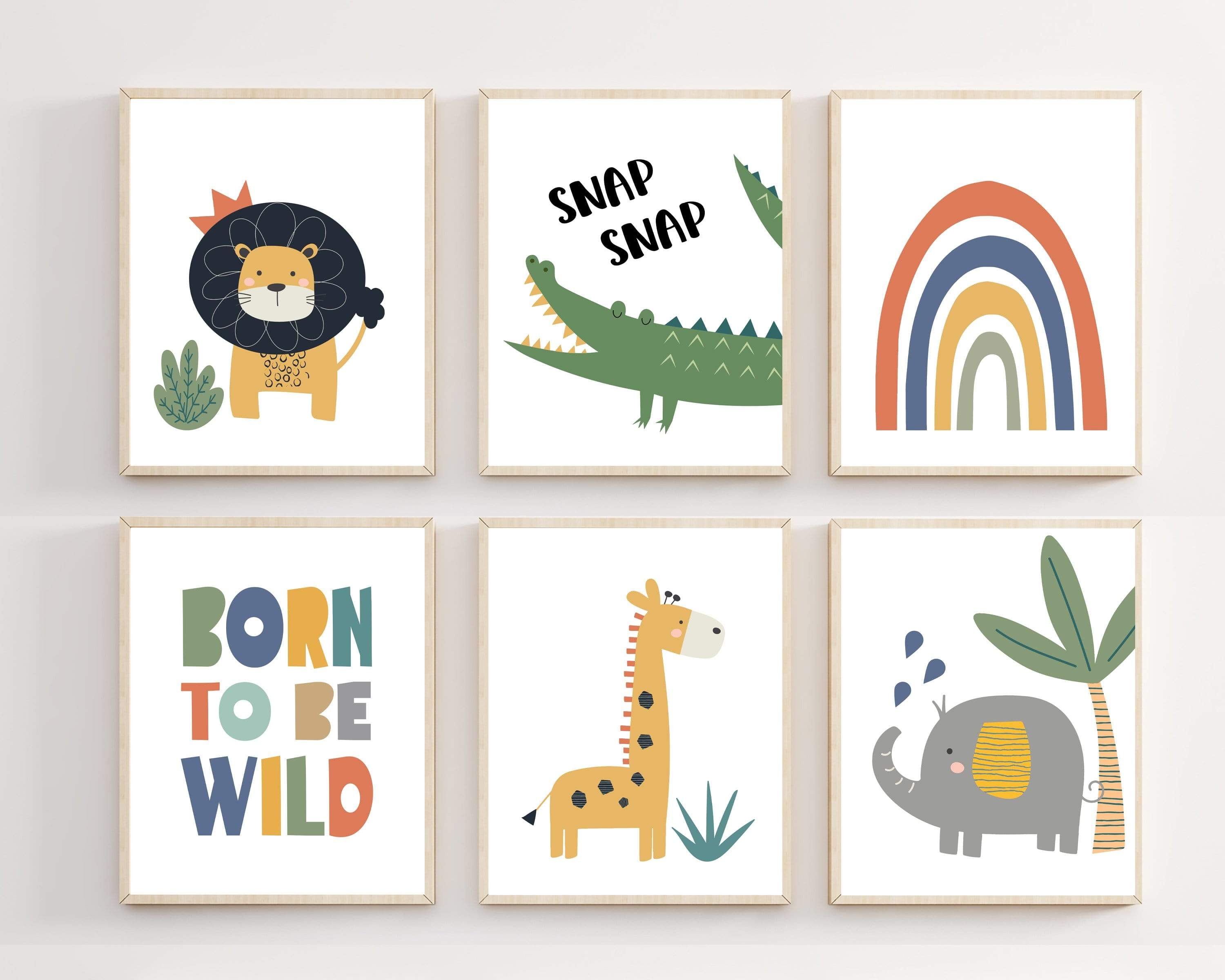 8x10 Born to be wild print - Jungle nursery prints - Boys room decor - Jungle wall art - Safari nursery decor - Jungle nursery decor boy - H2338 nursery art print baby nursery bedroom decor