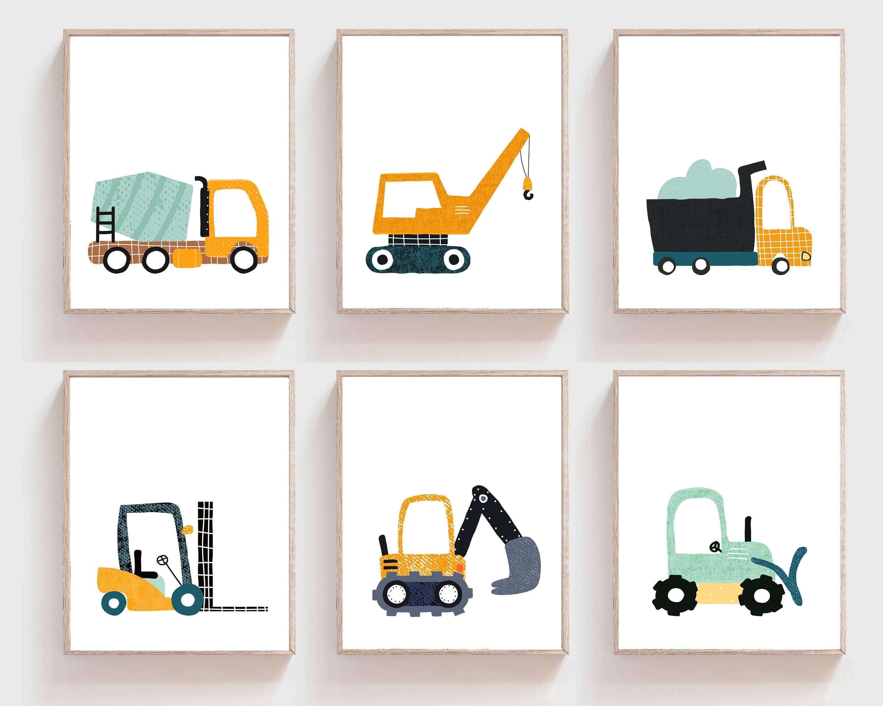 8X10 Construction nursery decor - Construction vehicle prints - Truck print - Truck wall art - Construction decor - Construction Truck wall art nursery art print baby nursery bedroom decor