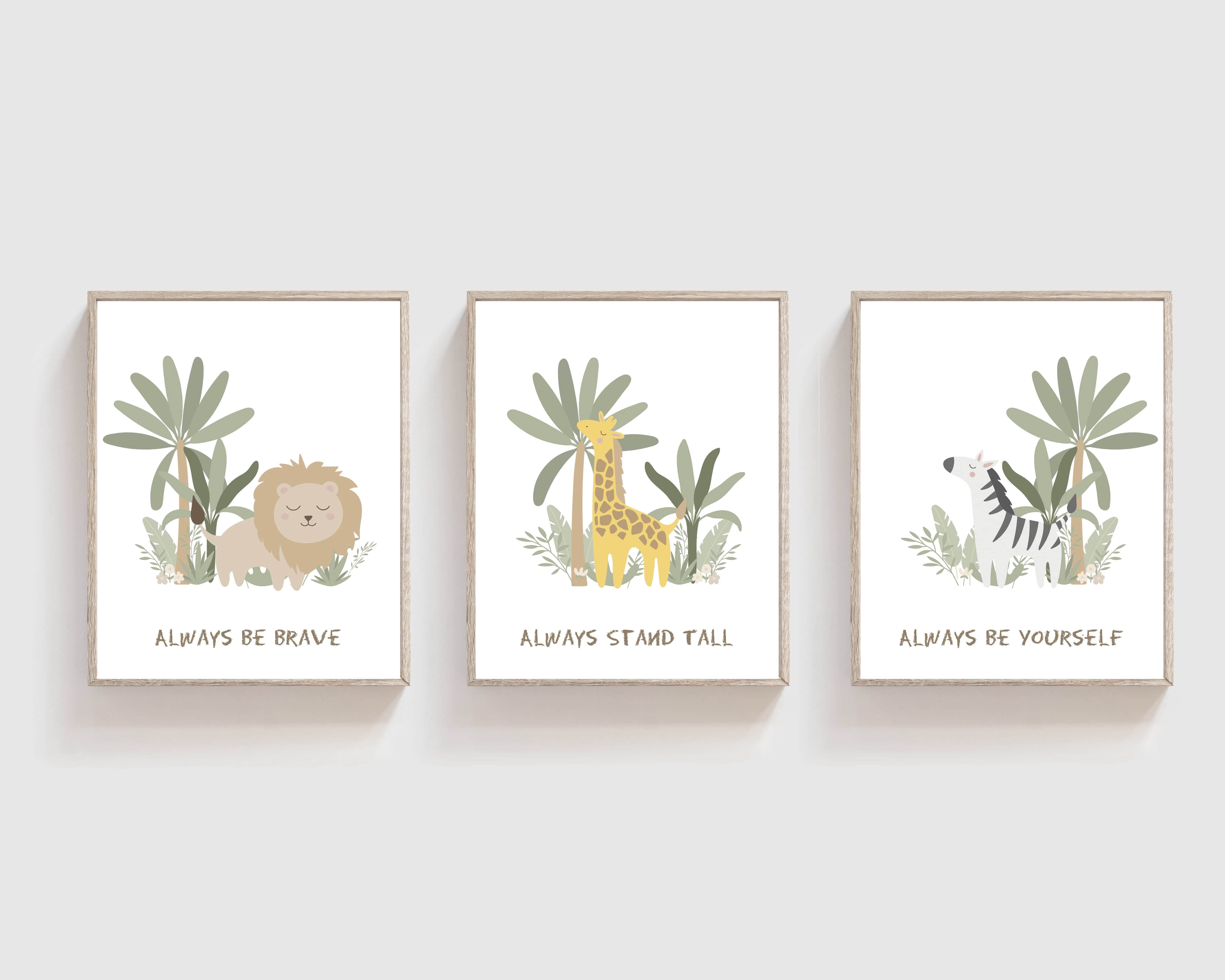 8x10 Jungle nursery prints - Kids room decor - Safari nursery print - Jungle animal print - Prints for children - Children wall art - H2389 nursery art print baby nursery bedroom decor