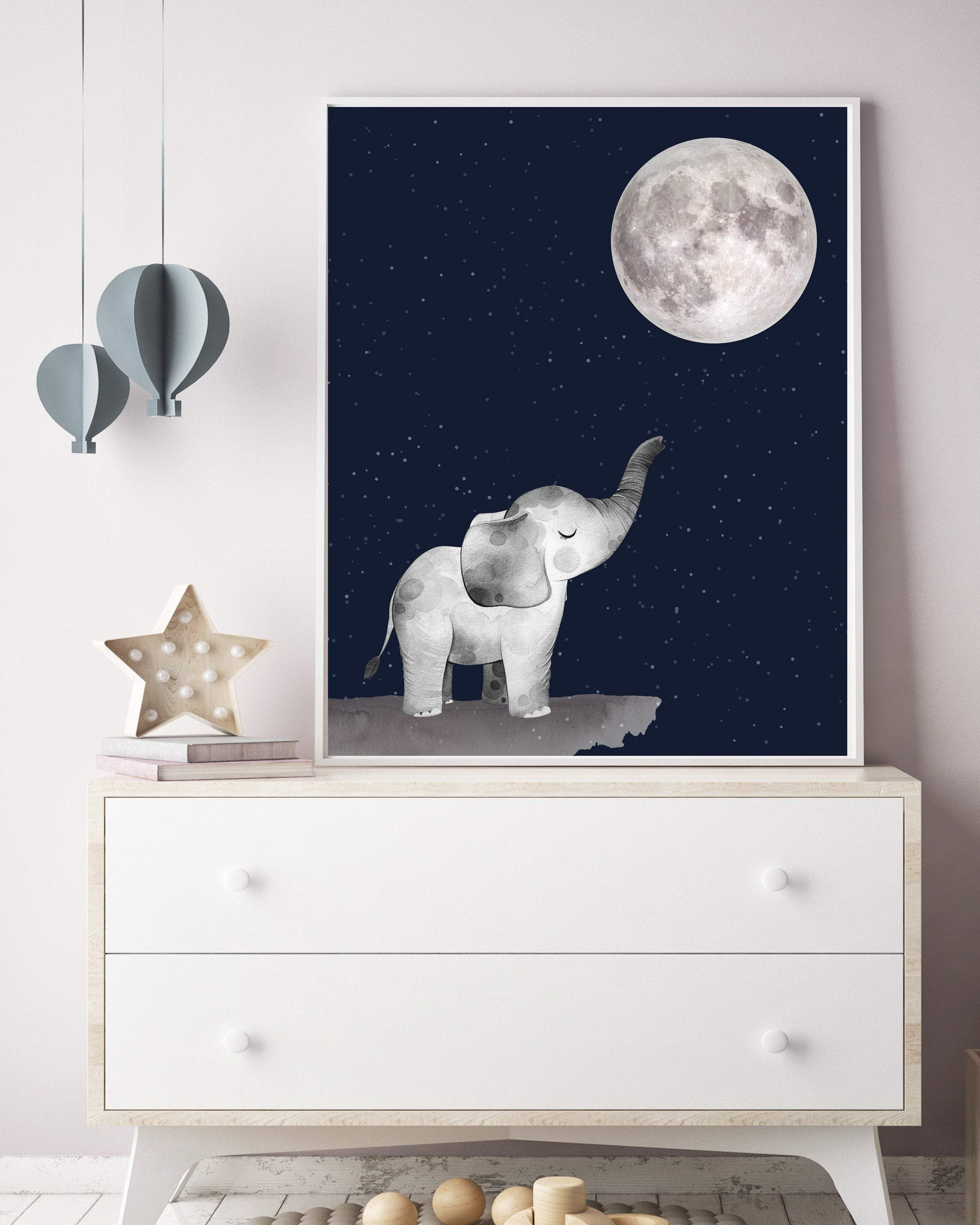 Full Moon Printable, INSTANT DOWNLOAD, Moon Printable, Kids Room