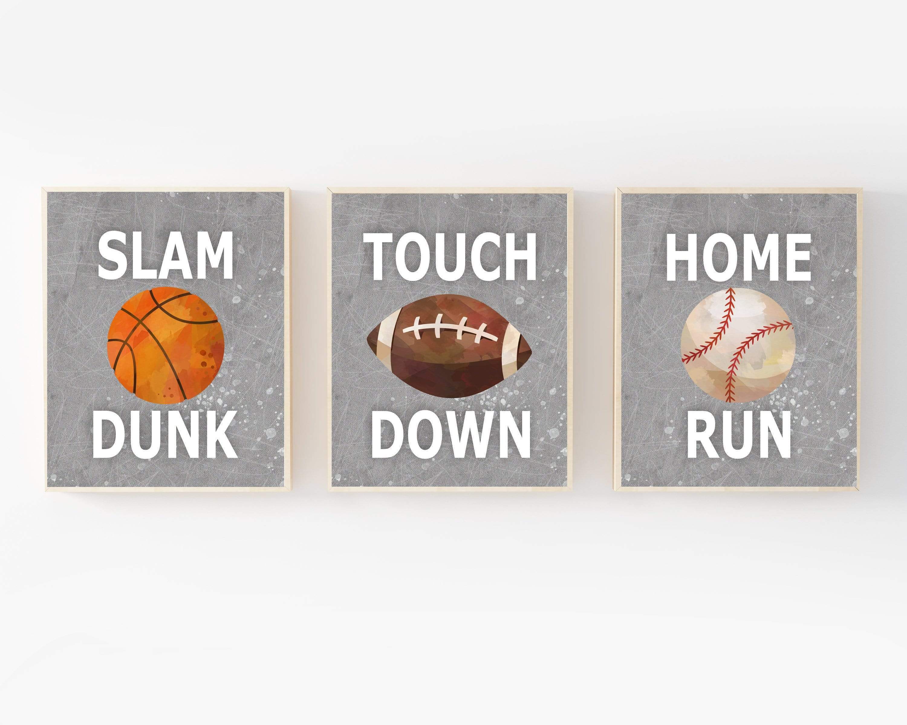 8x10 Sports decor wall art | Sports room decor | Baseball, Football, Basketball nursery art print baby nursery bedroom decor