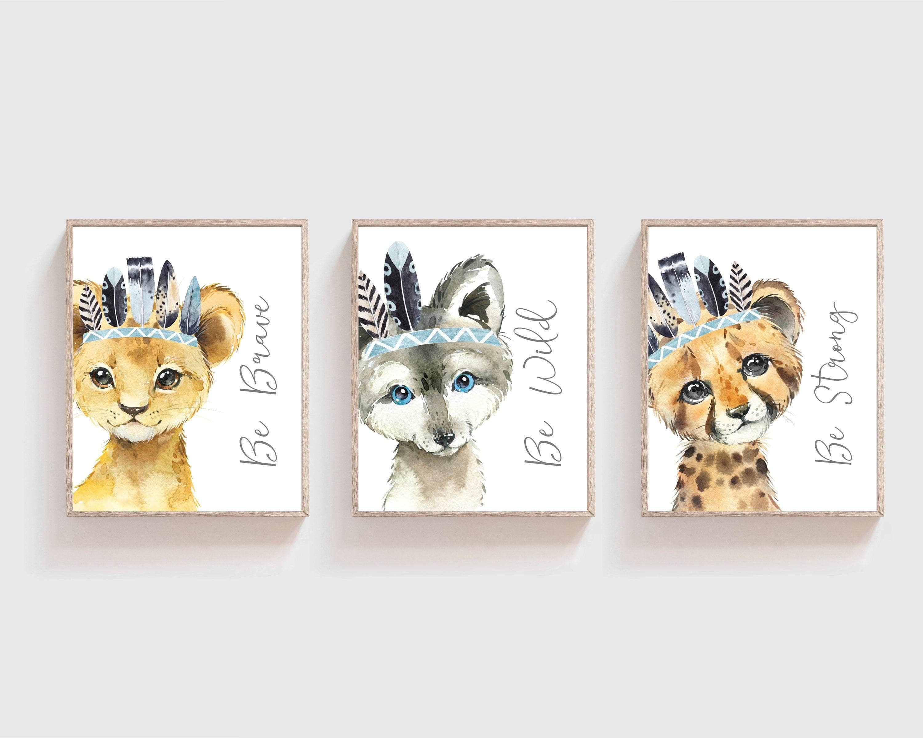 Baby safari animal nursery - Tribal nursery decor - Boys nursery prints - Boy safari nursery - Safari animal prints - Boys room wall art nursery art print baby nursery bedroom decor