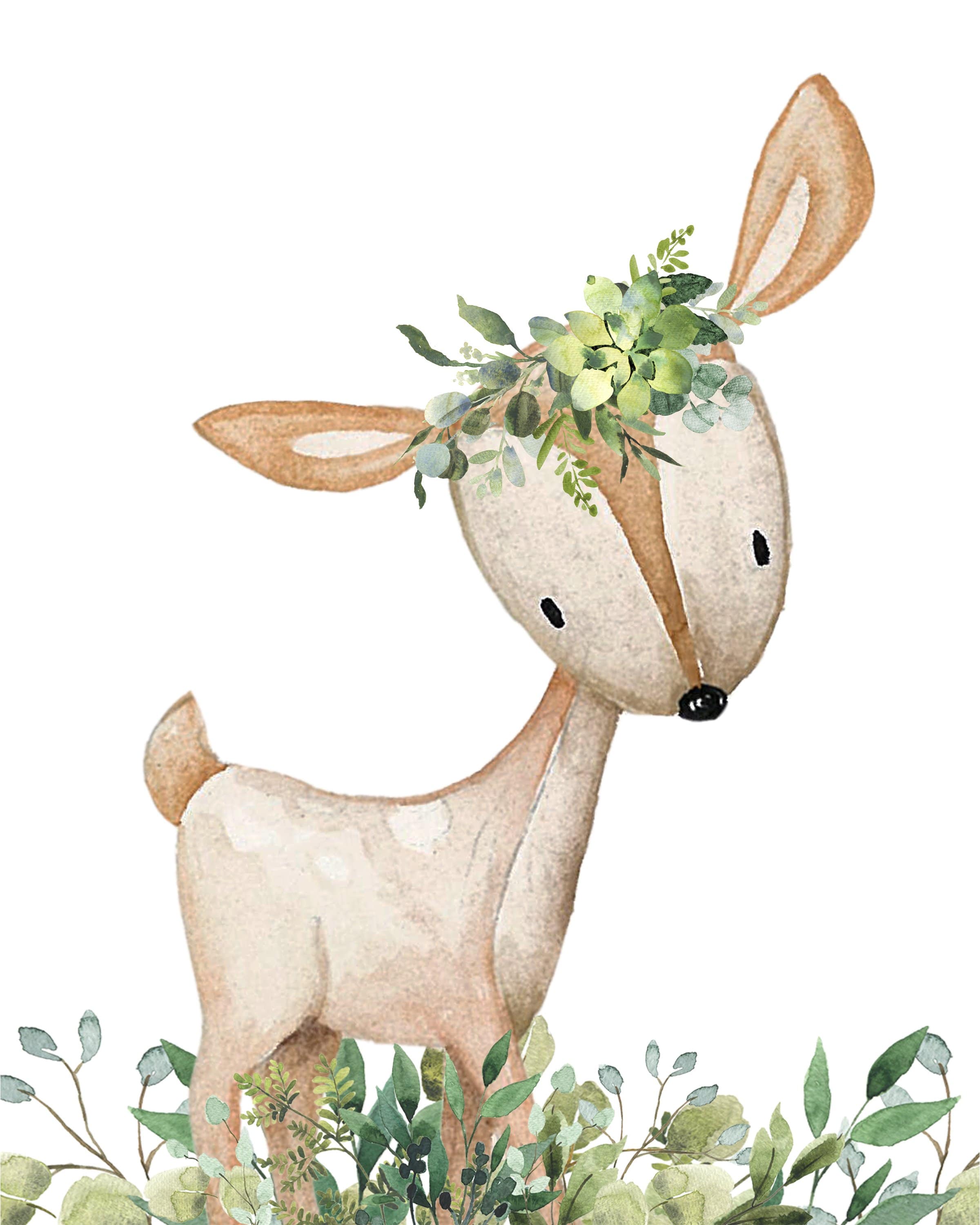 Baby woodland animal prints - Forest animal prints - Woodland art prints - Gender neutral nursery decor - Nursery art - Watercolor woodland nursery art print baby nursery bedroom decor
