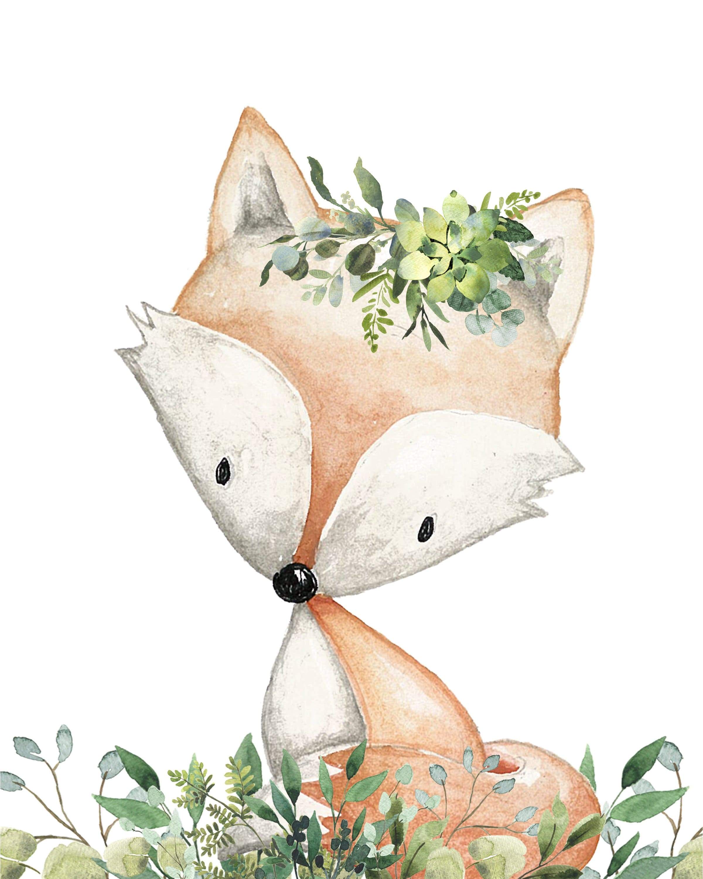 Baby woodland animal prints - Forest animal prints - Woodland art prints - Gender neutral nursery decor - Nursery art - Watercolor woodland nursery art print baby nursery bedroom decor