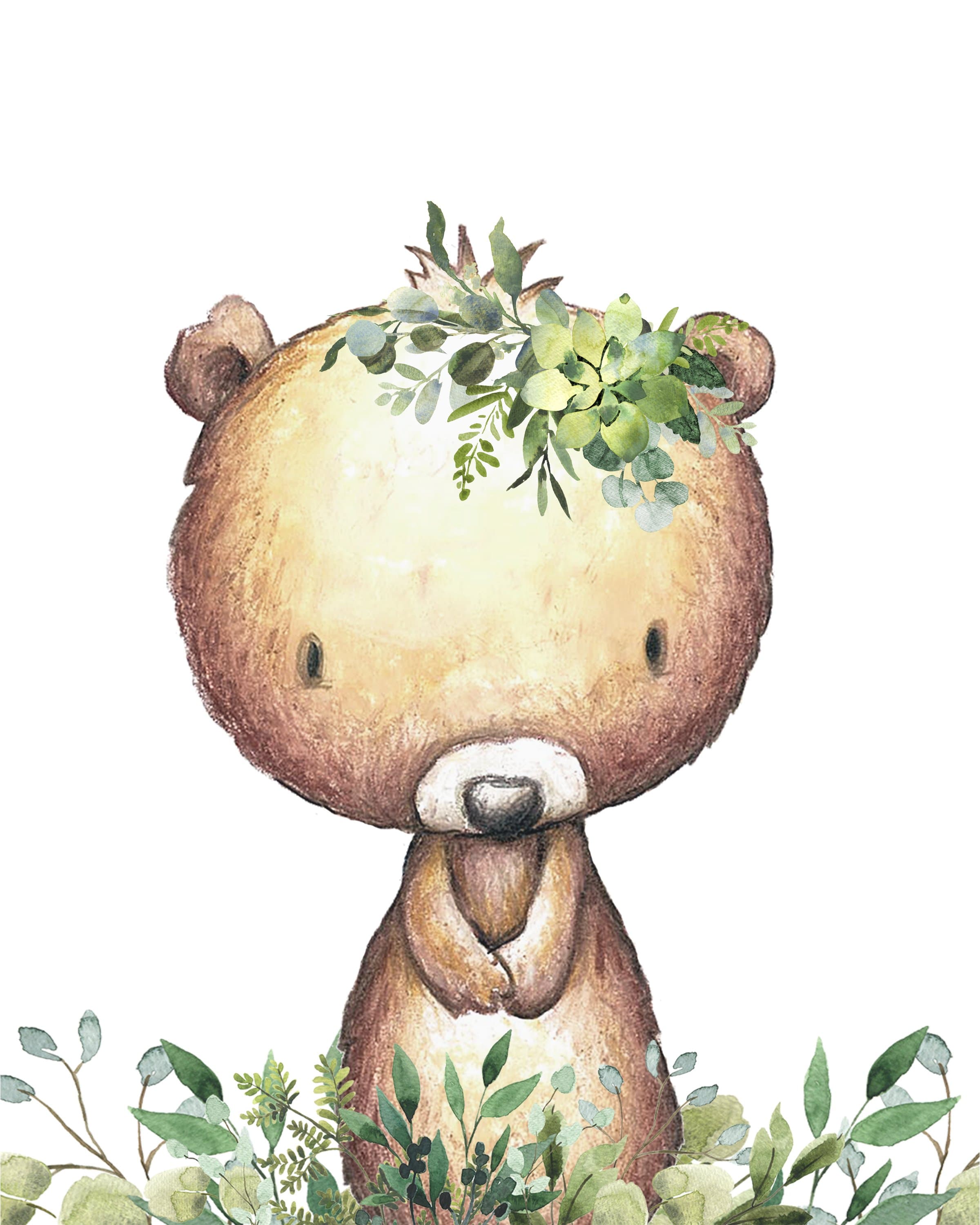 Baby woodland animal prints - Forest animal prints - Woodland art prints - Gender neutral nursery decor - Nursery art - Watercolor woodland nursery art print baby nursery bedroom decor
