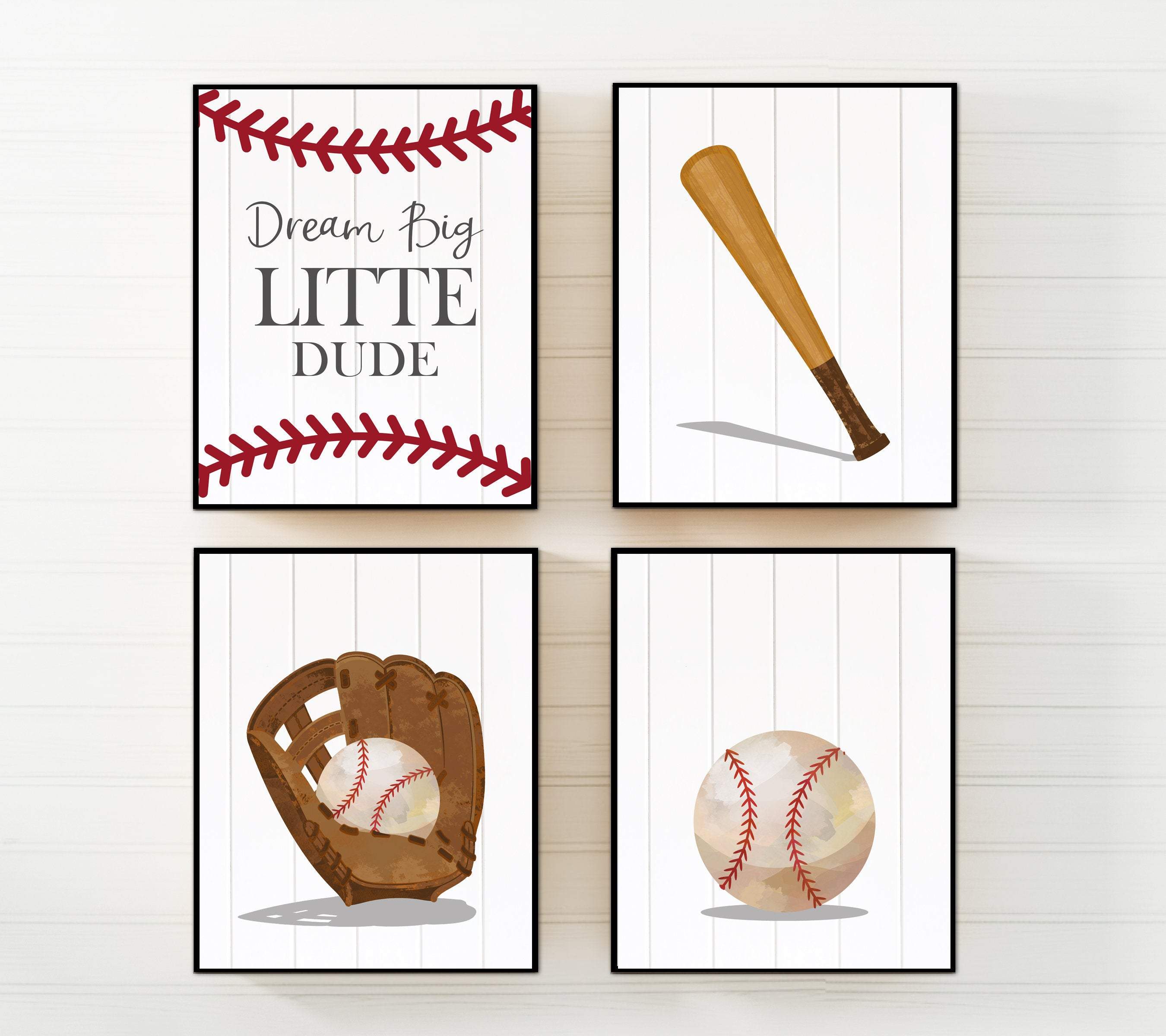 Baseball nursery wall art | Baseball wall art | Boys sport room decor nursery art print baby nursery bedroom decor