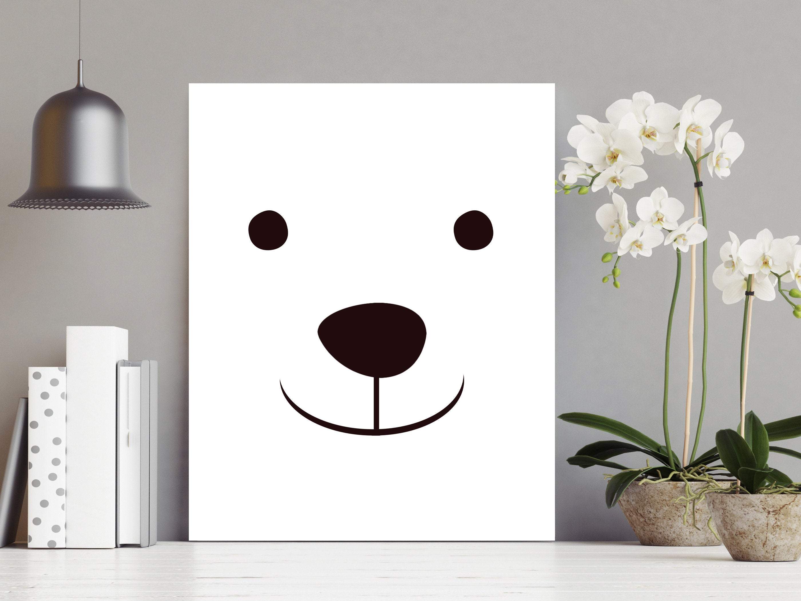 Bear print - Bear nursery print - Bear decor - Cute bear print - Animal art print - Baby animal prints - Black and white nursery prints nursery art print baby nursery bedroom decor