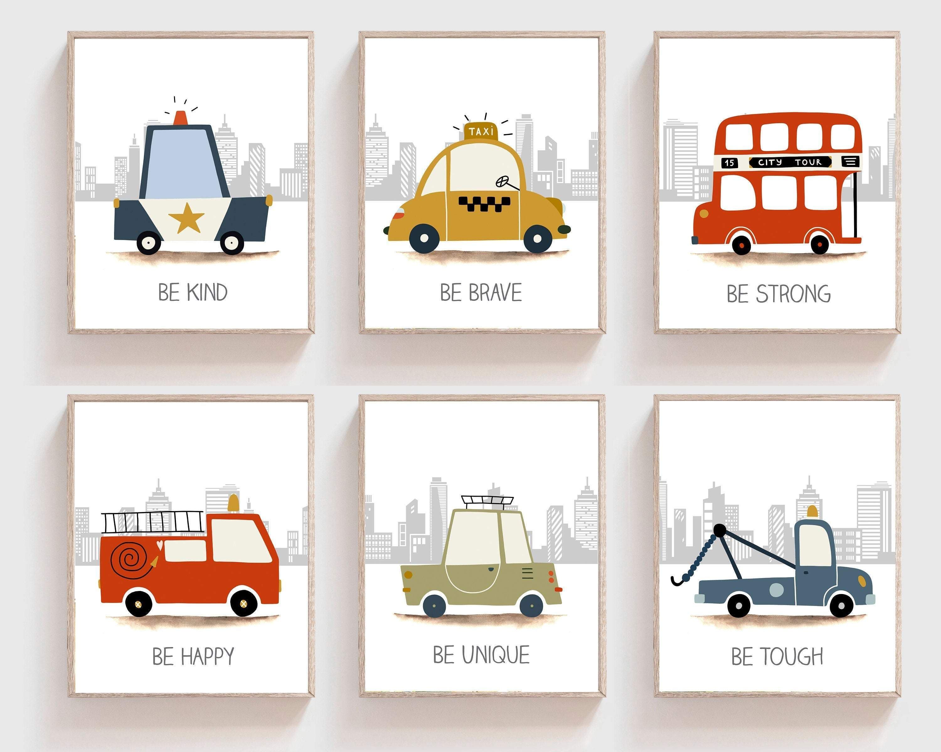 Car prints boys room - Car wall art - Transportation wall art - Car nursery decor - Printable wall art - Boys room decor - Boys room prints nursery art print baby nursery bedroom decor