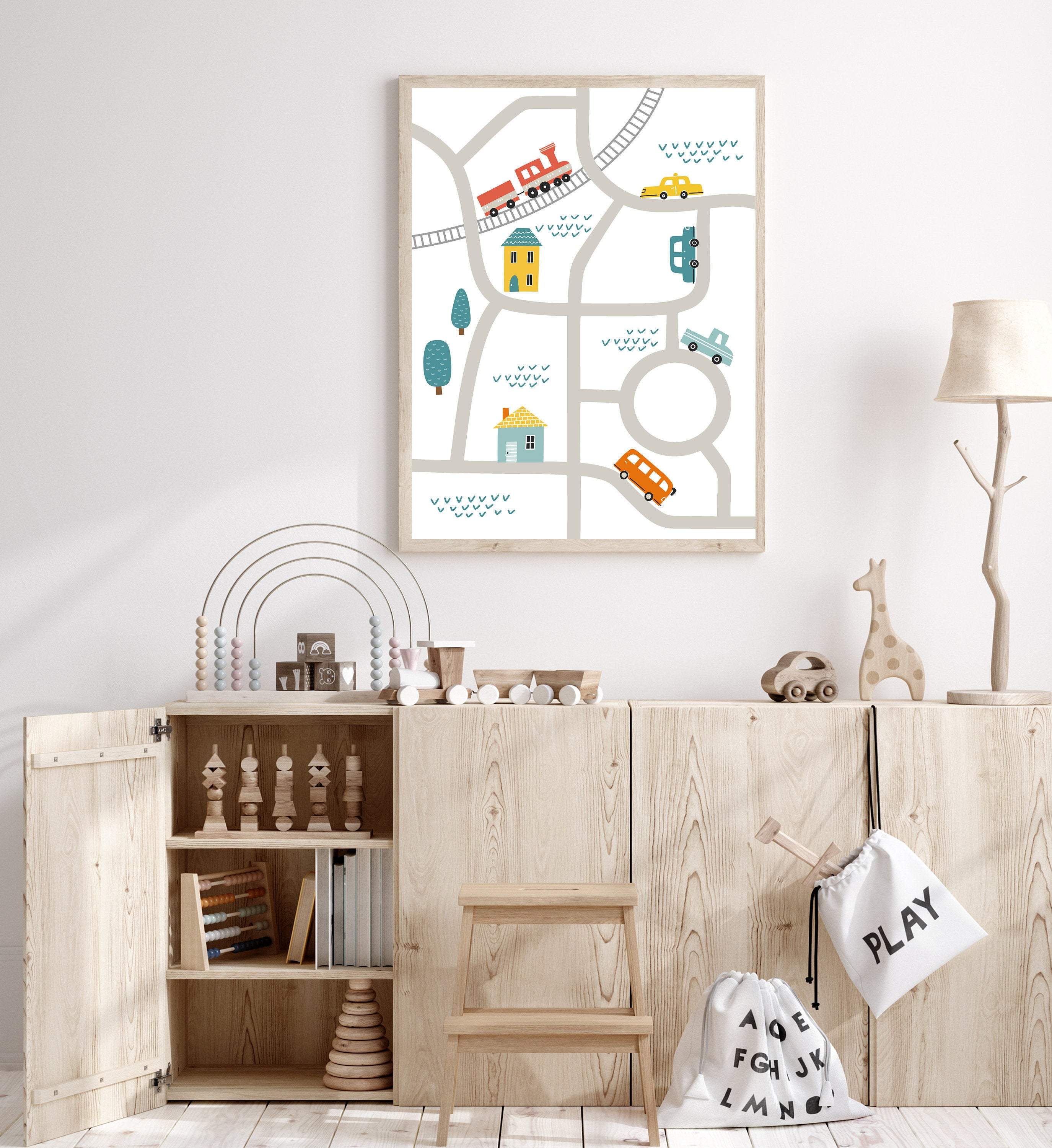 Cars print - Boys nursery decor - Cars and truck print - Transportation wall art - Boy room decor - Car art print - Modern boys wall art nursery art print baby nursery bedroom decor