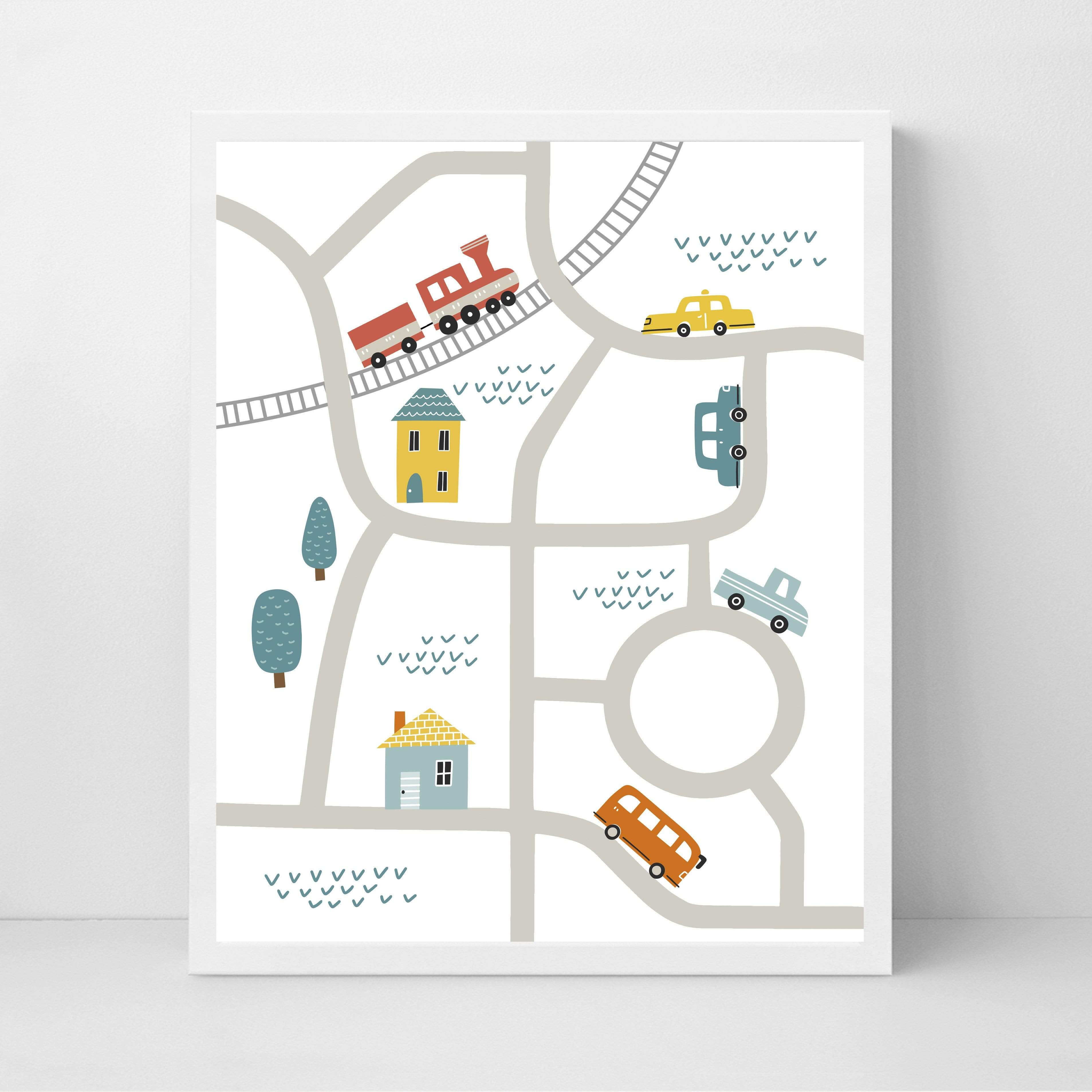 Cars print - Boys nursery decor - Cars and truck print - Transportation wall art - Boy room decor - Car art print - Modern boys wall art nursery art print baby nursery bedroom decor