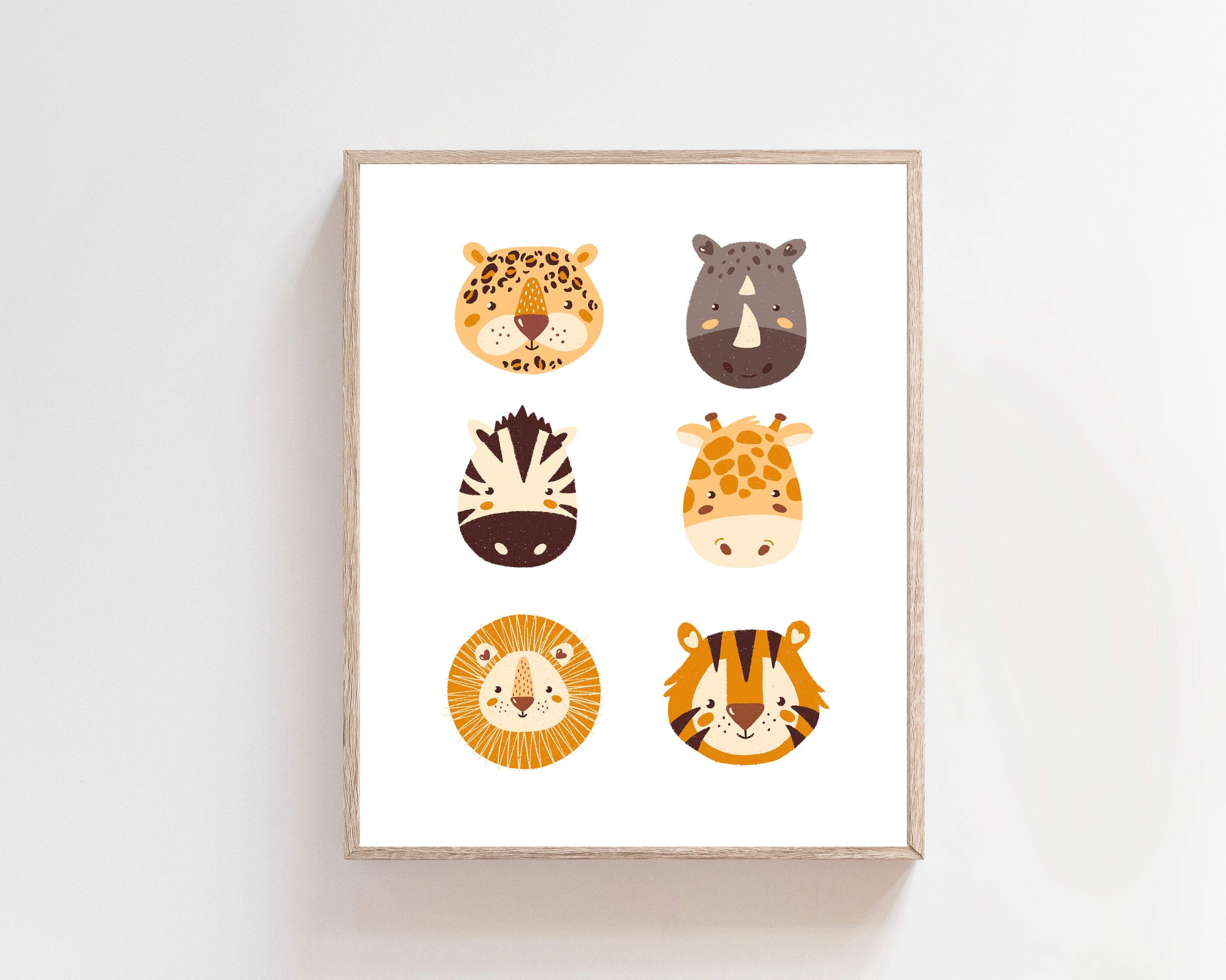 Cute Jungle animals | Boys Nursery nursery art print baby nursery bedroom decor