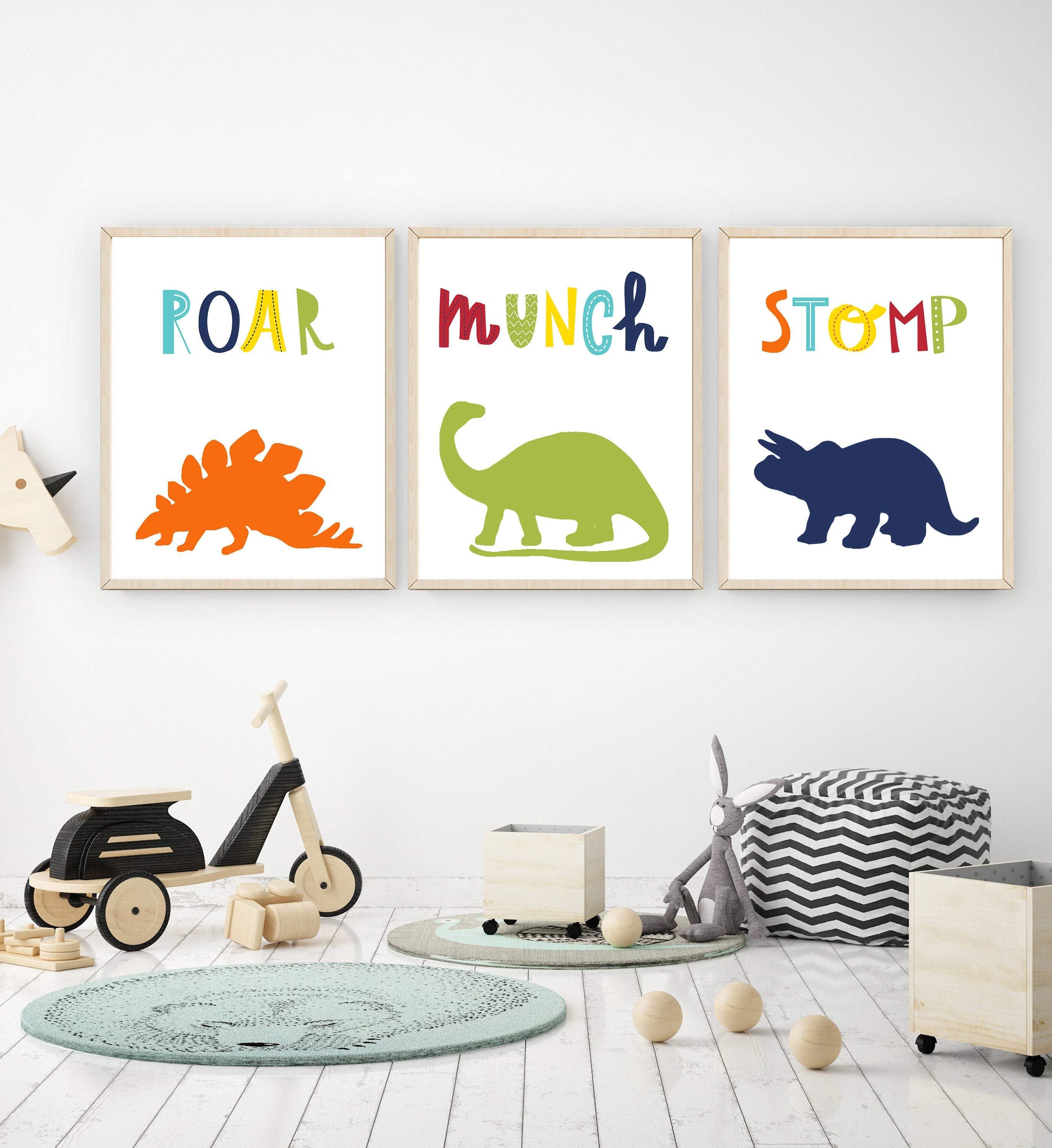 Dinosaur pictures for kids. Dinosaur wall art. Boys nursery prints nursery art print baby nursery bedroom decor