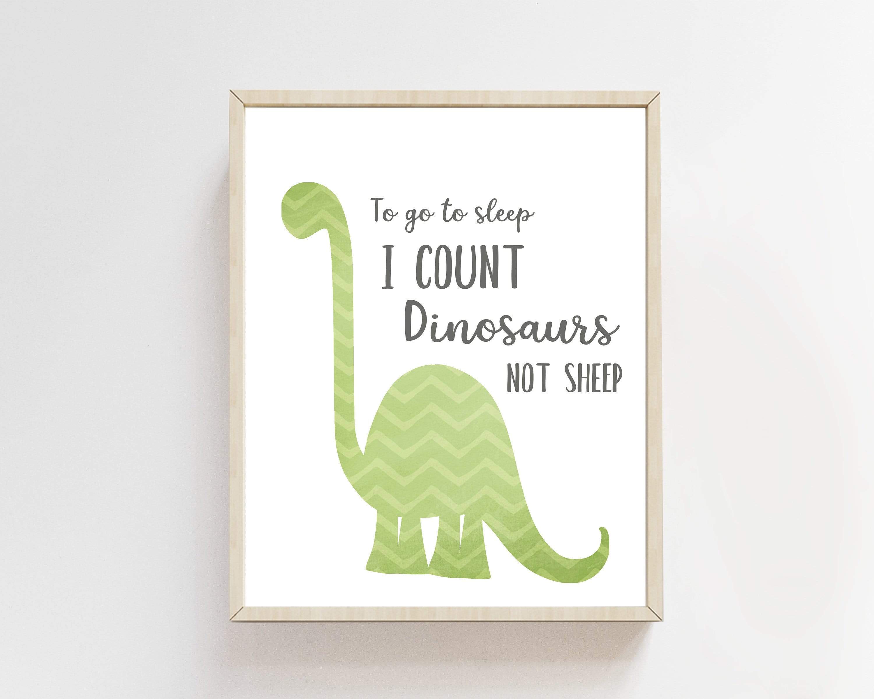 Dinosaur wall art printable - Green Baby Dinosaur wall decor nursery art print baby nursery bedroom decor