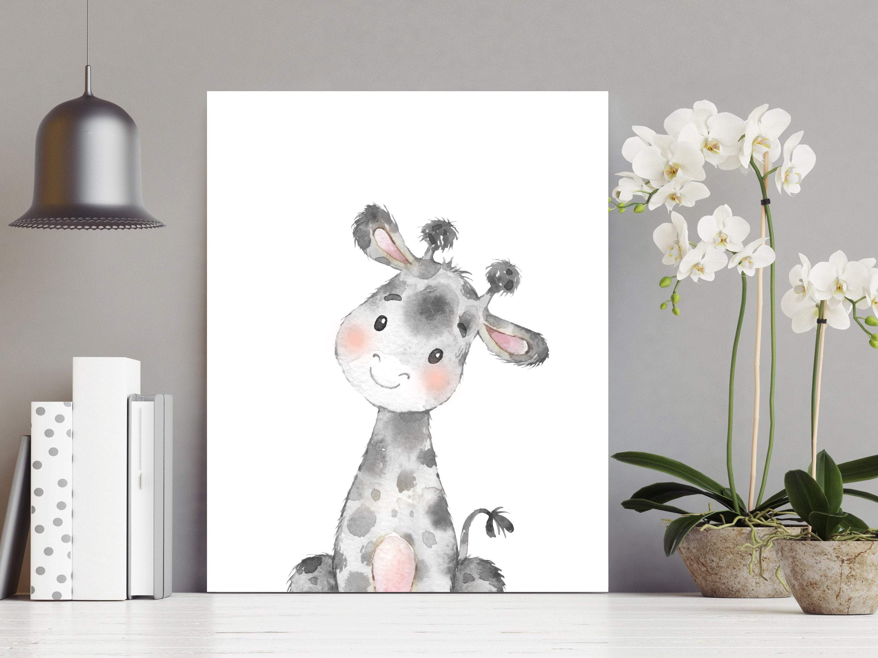 Giraffe print - Giraffe printable art - Animal art print - Girls nursery prints - Safari animal prints - Kids wall art prints - H2093 nursery art print baby nursery bedroom decor