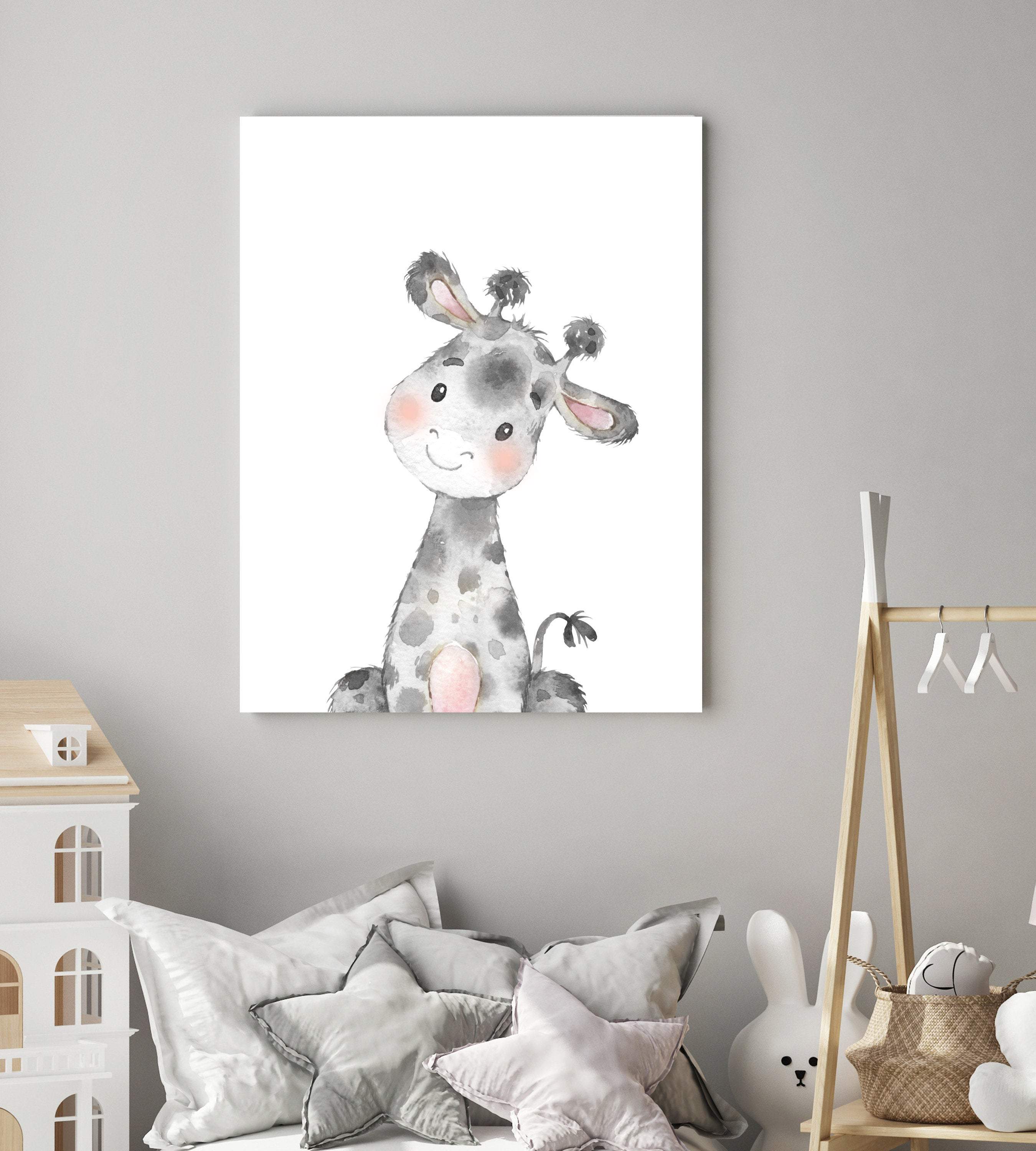 Giraffe print - Giraffe printable art - Animal art print - Girls nursery prints - Safari animal prints - Kids wall art prints - H2093 nursery art print baby nursery bedroom decor