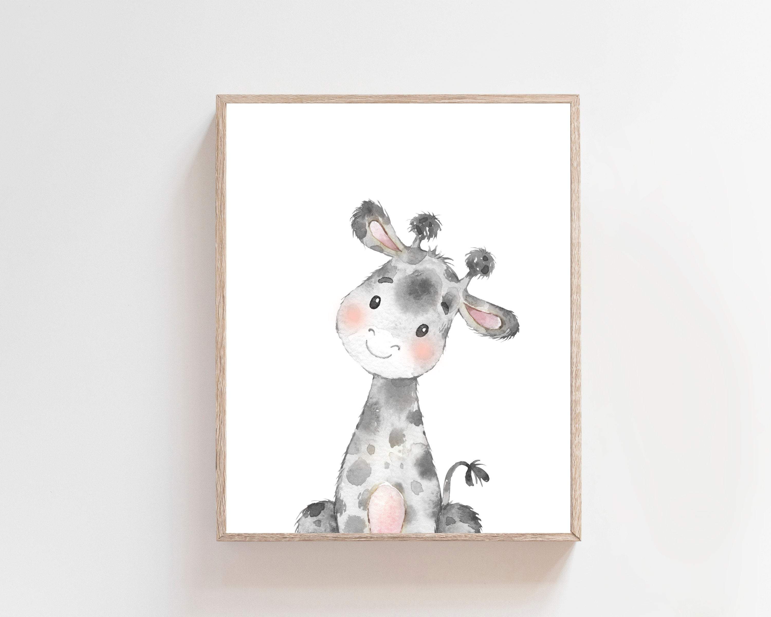 Giraffe print - Giraffe printable art - Animal art print - Girls nursery prints - Safari animal prints - Kids wall art prints - H2093 nursery art print baby nursery bedroom decor