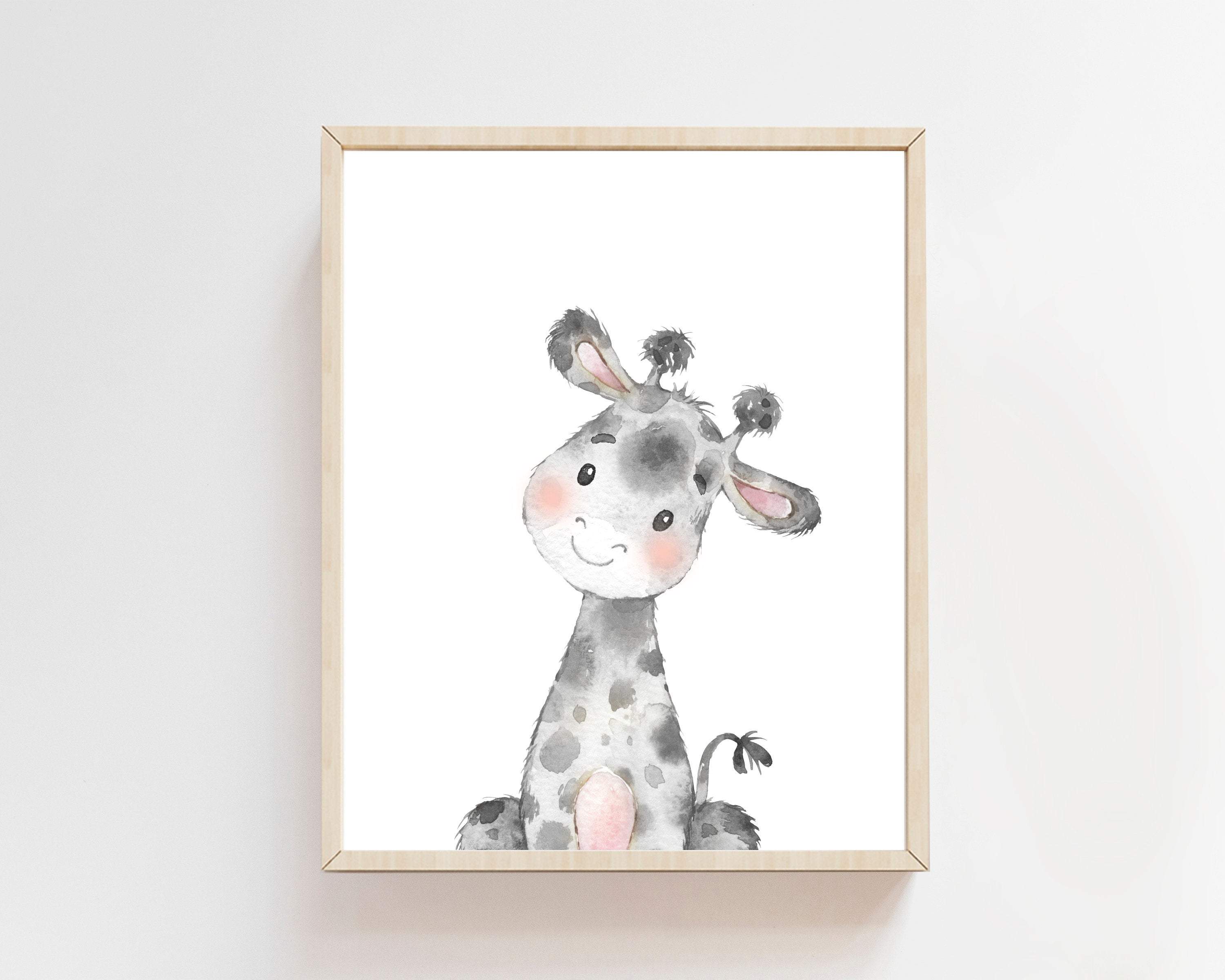 Giraffe print - Giraffe printable art - Animal art print - Girls nursery prints - Safari animal prints - Kids wall art prints - H2093 nursery art print baby nursery bedroom decor