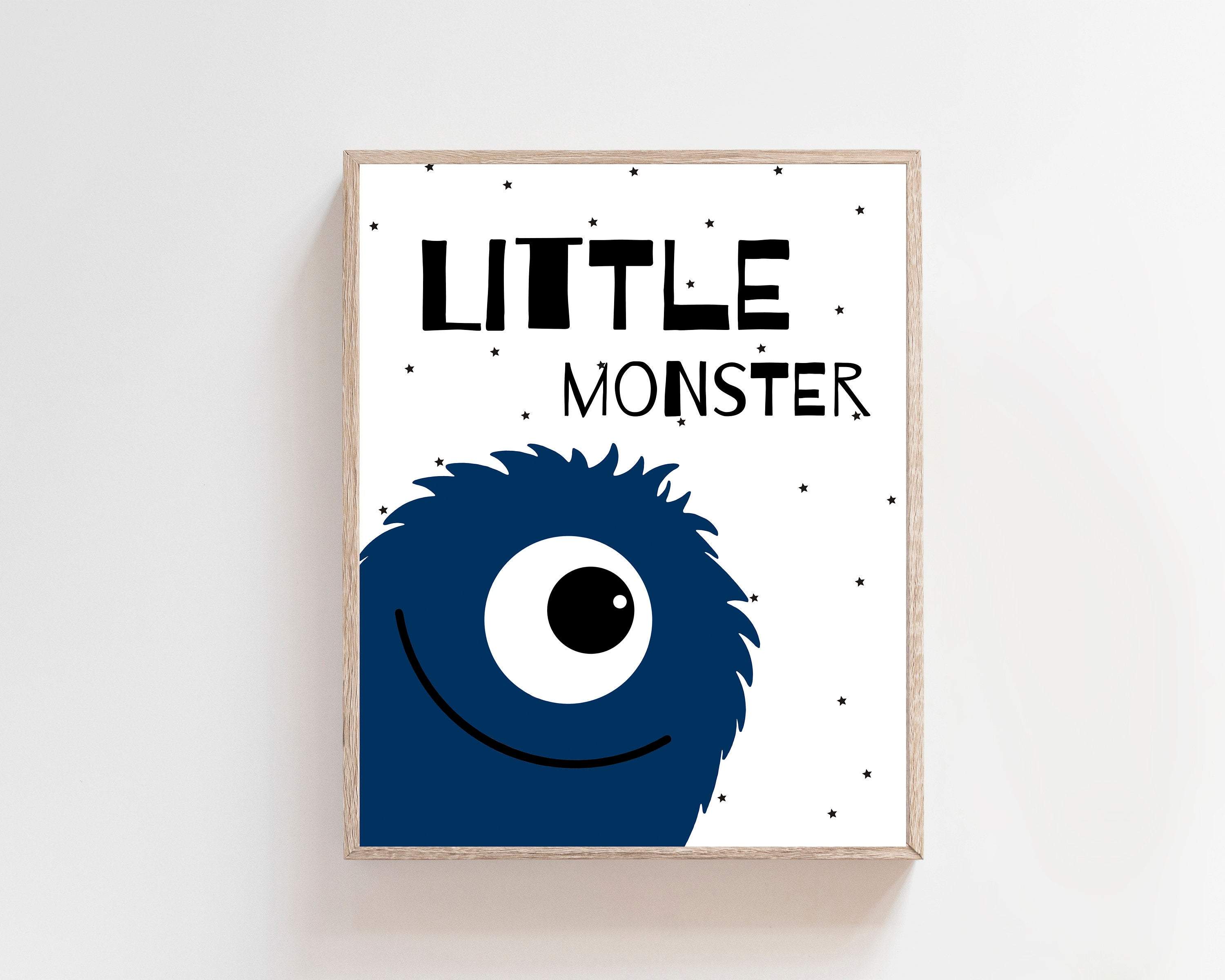 Little Monster Art Print nursery art print baby nursery bedroom decor