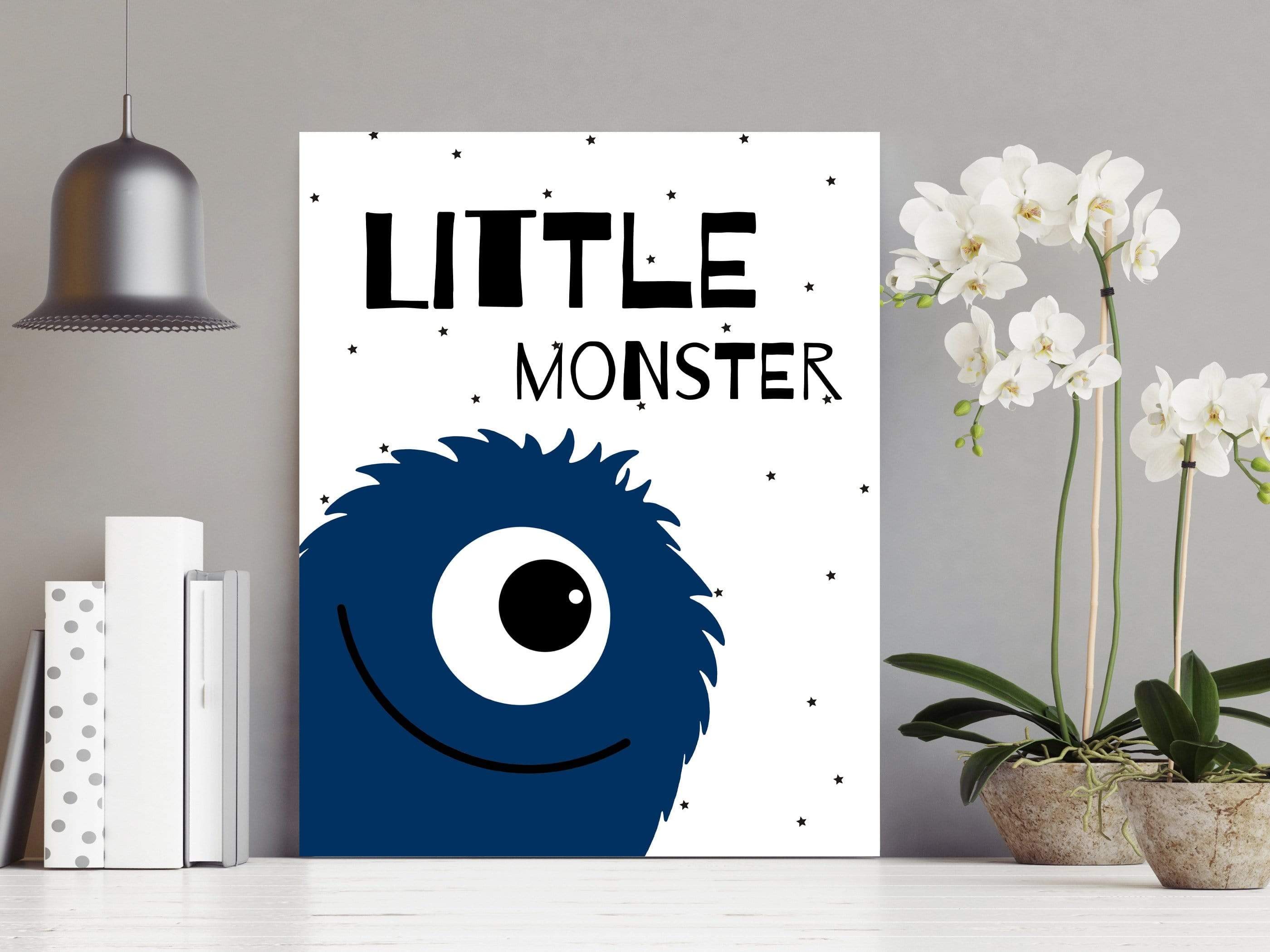 Monster art print - Monster print - Kids monster art - space art print - Boys art print - monster canvas - little monsters - H1769 nursery art print baby nursery bedroom decor