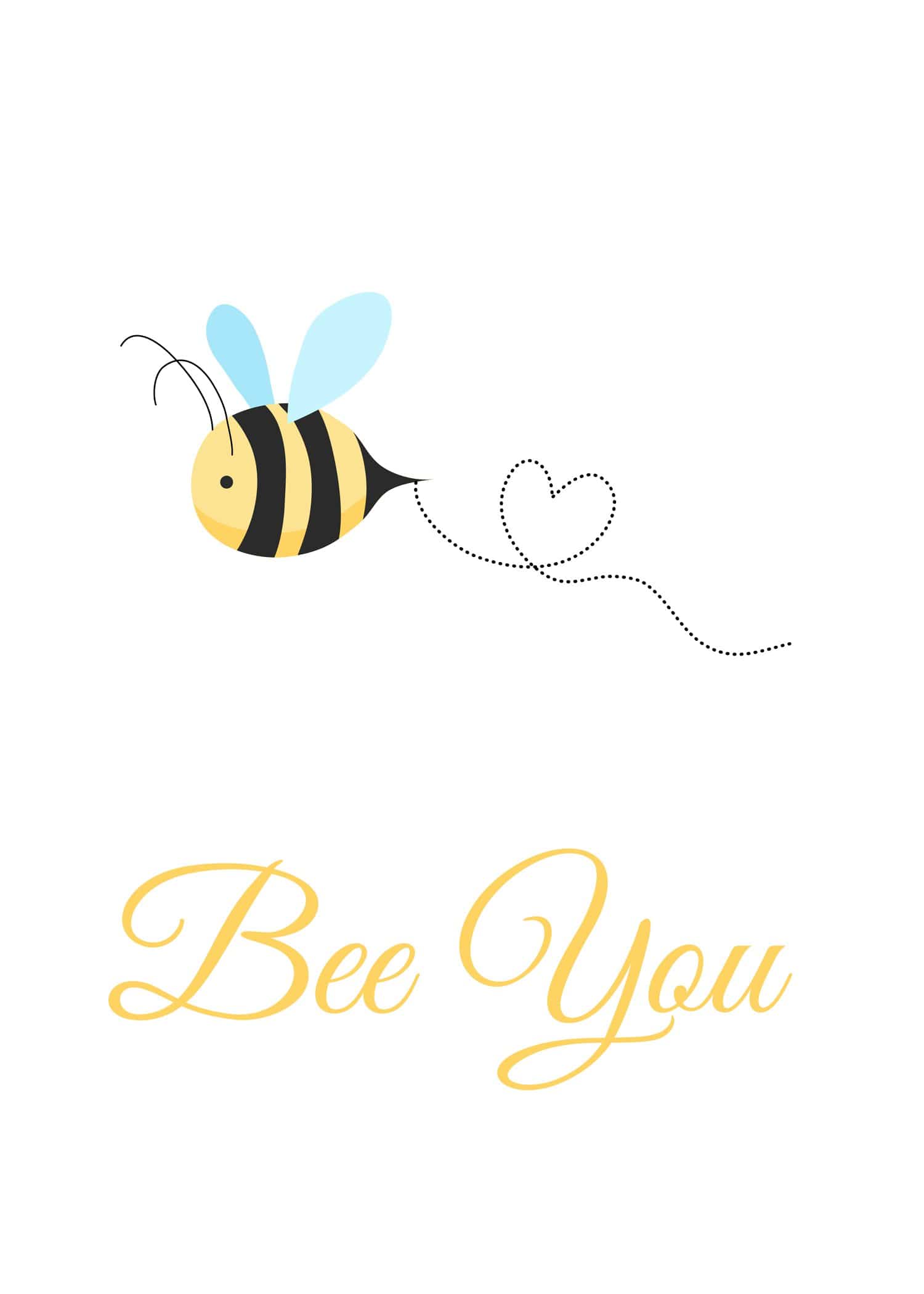 Nursery Bumble Bee Wall Art Print, Bear and bee kids room decor, Suits Yellow Nursery and Bedroom Decor, By You baby quote - H1458 nursery art print baby nursery bedroom decor