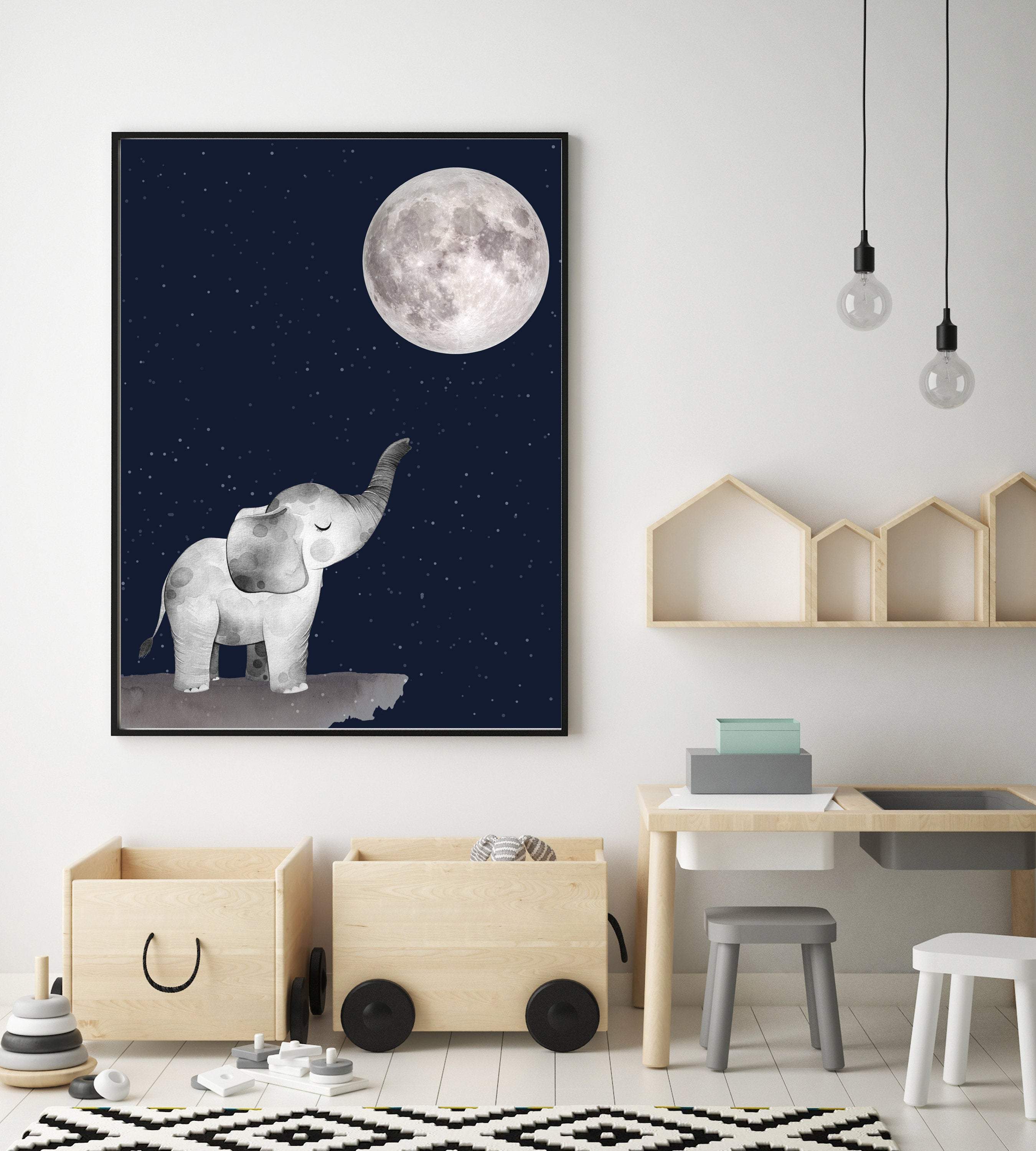 Nursery print Elephant - Baby elephant poster - Boys room wall art - Elephant nursery decor boy - Printable elephant baby - Baby boy nursery nursery art print baby nursery bedroom decor