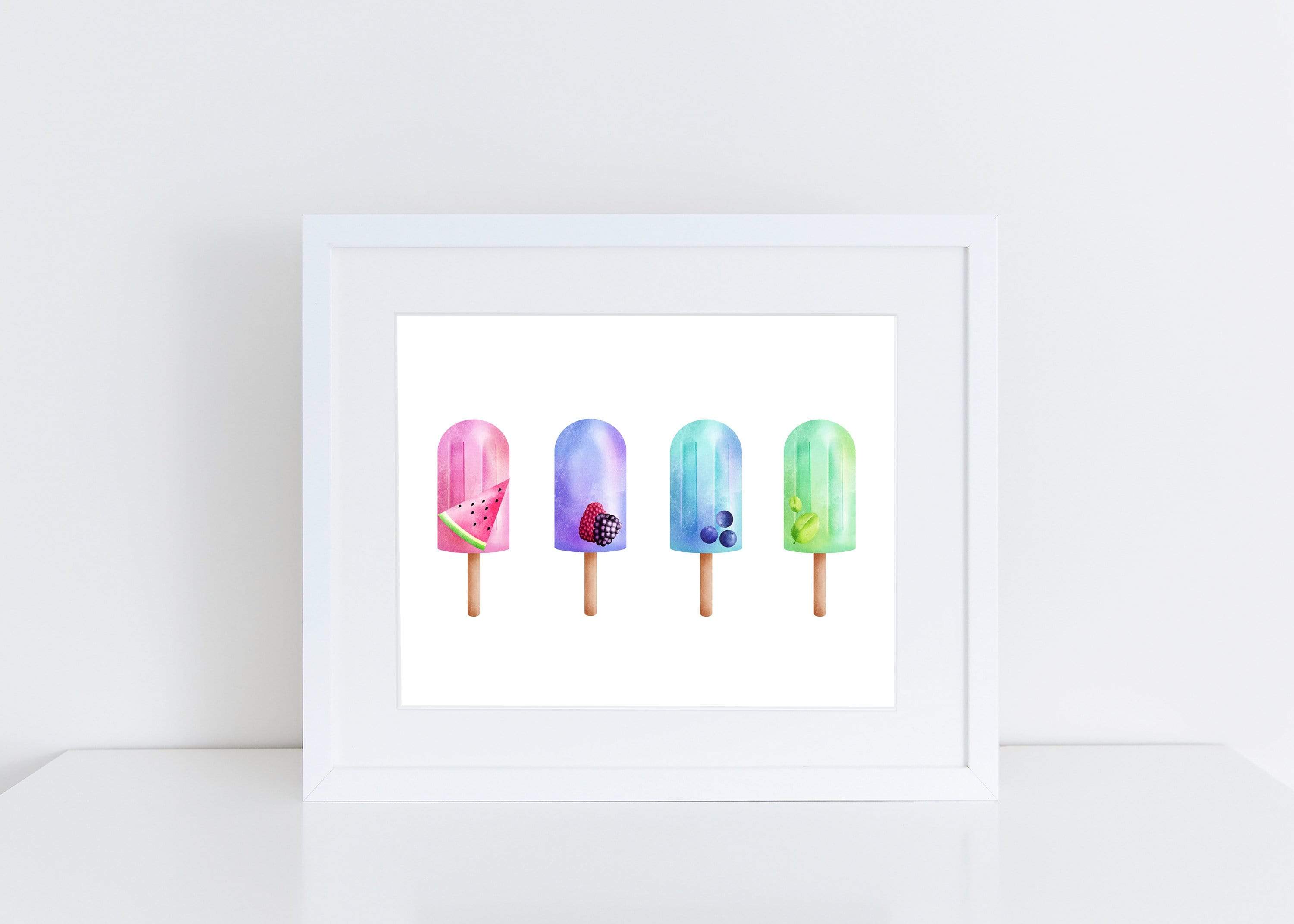 Popsicle art print - Ice cream print - Popsicle printable - Kitchen wall art - Girls bedroom decor - Girls nursery prints - Summer Prints nursery art print baby nursery bedroom decor