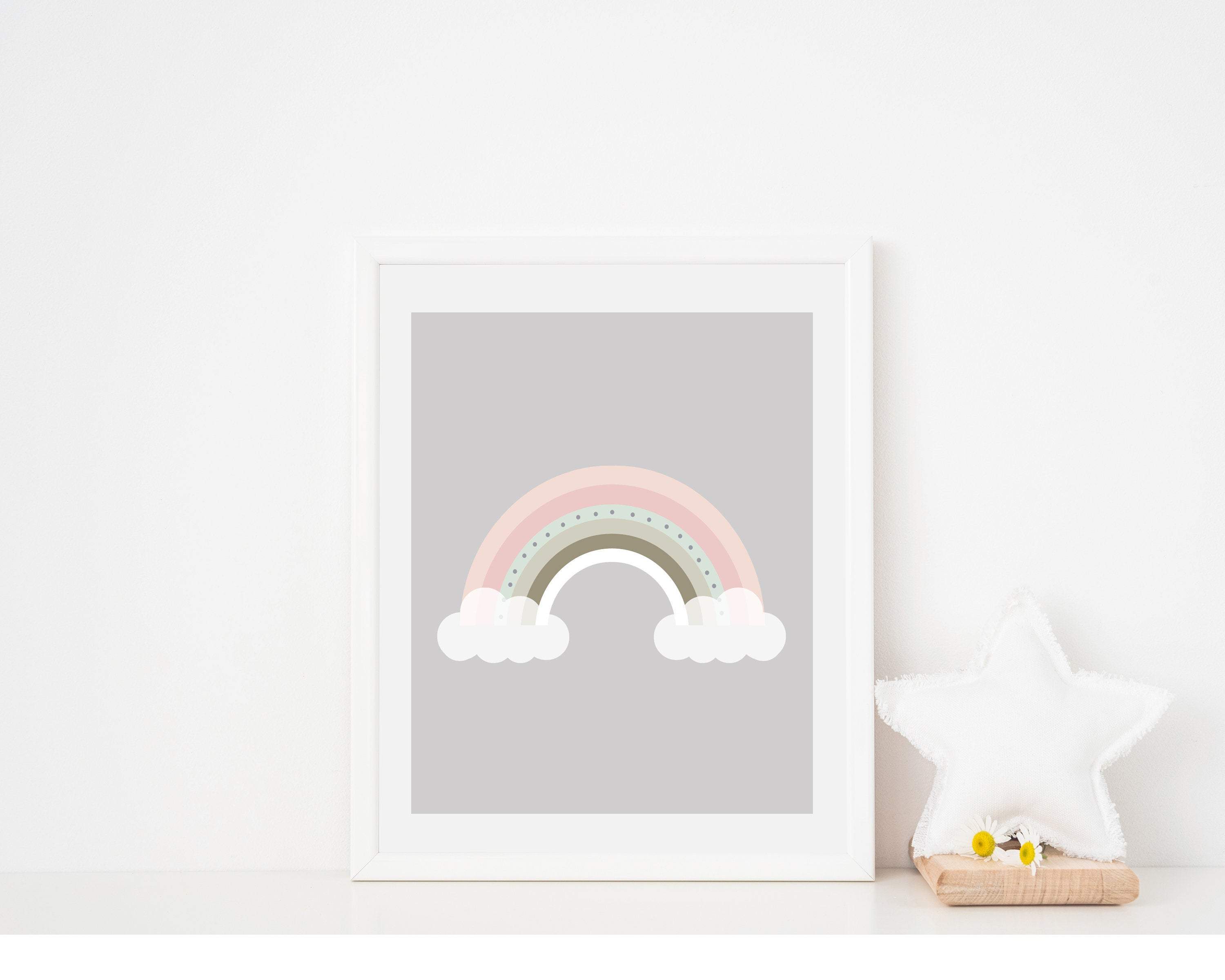 Rainbow Art Print nursery art print baby nursery bedroom decor