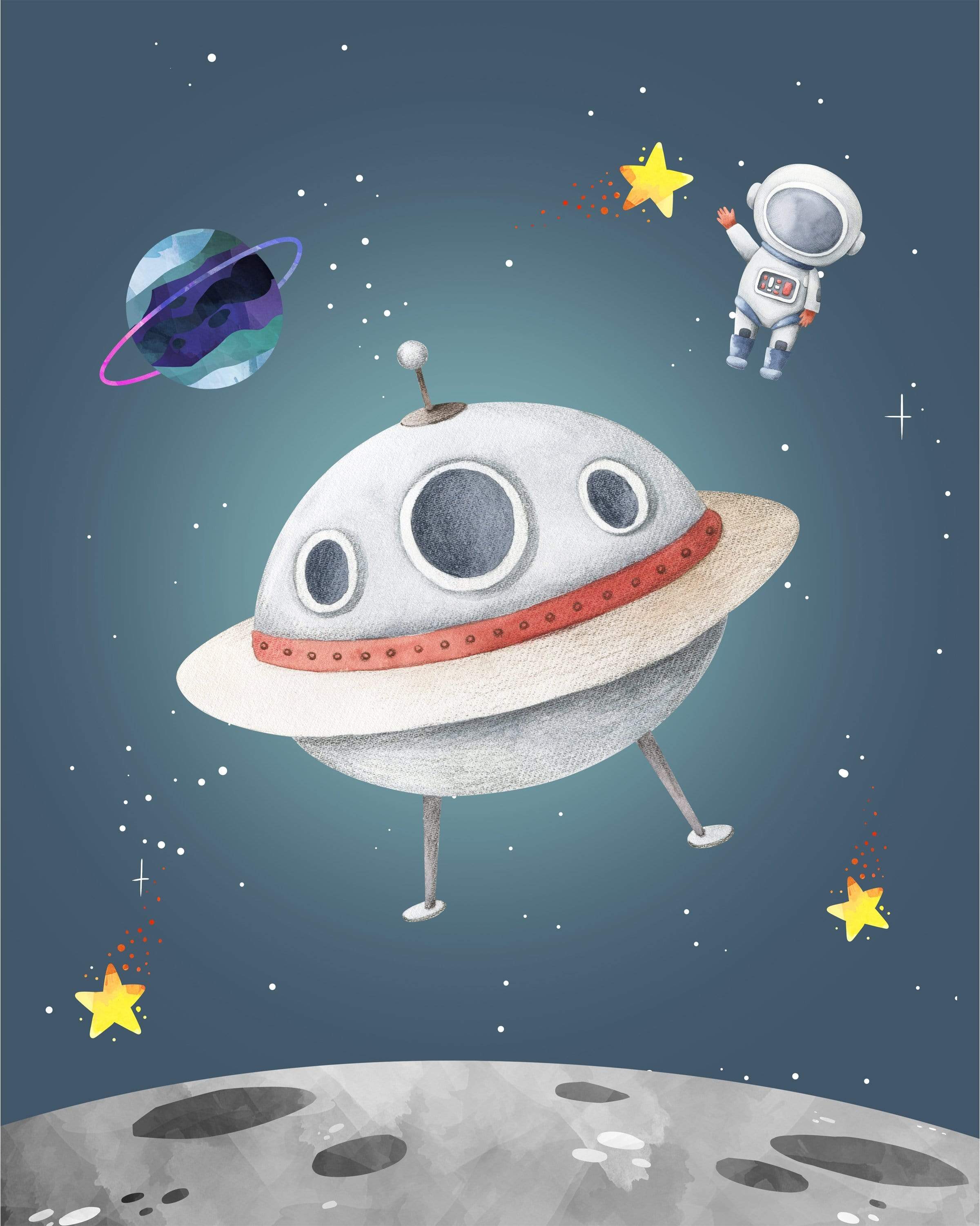 Space wall art - Space themed prints - Space printable art - Boy wall art - Space nursery decor - Space decor - Rocket Astronaut Planets nursery art print baby nursery bedroom decor