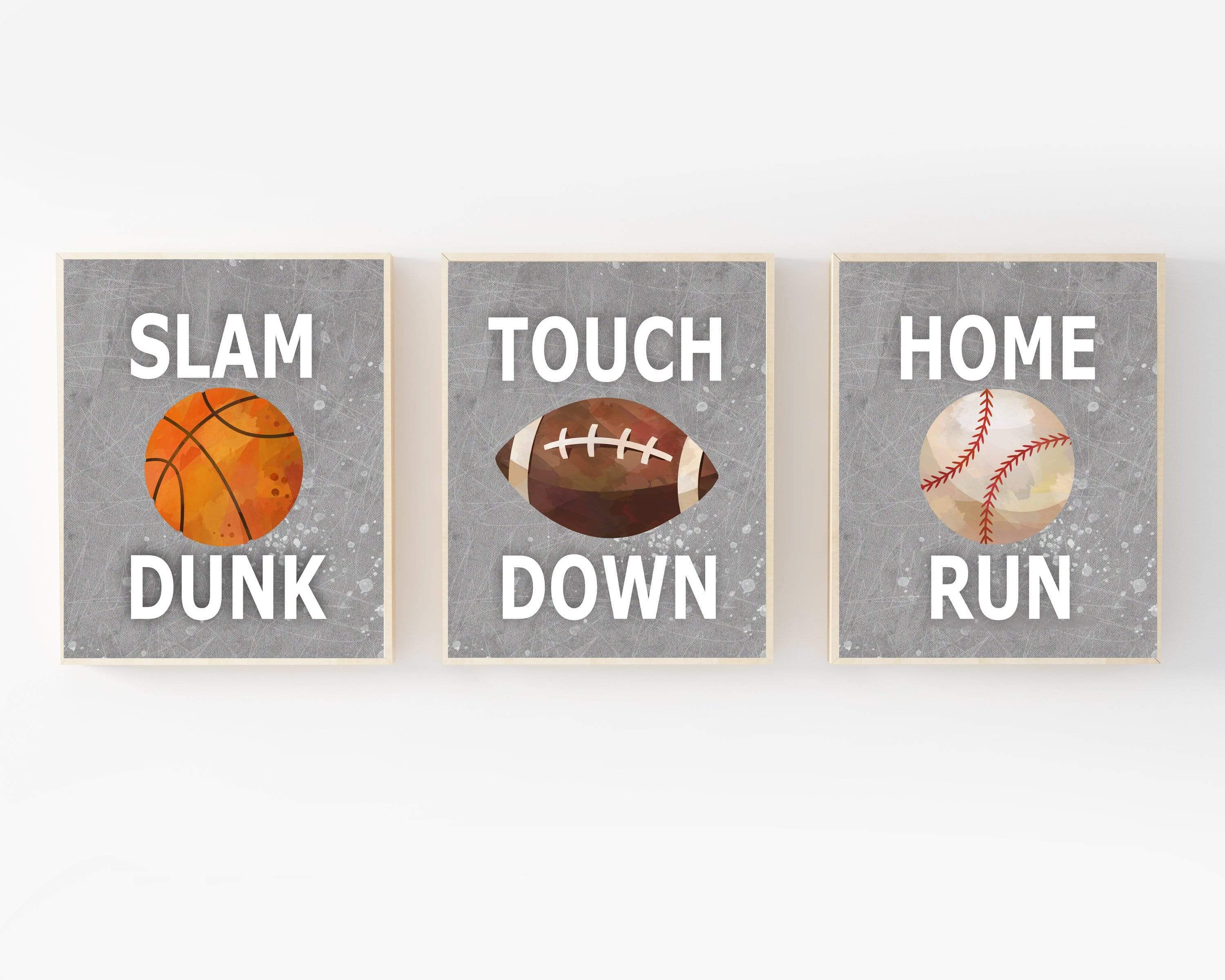 Sports decor wall art | Sports room decor | Baseball, Football, Basketball nursery art print baby nursery bedroom decor