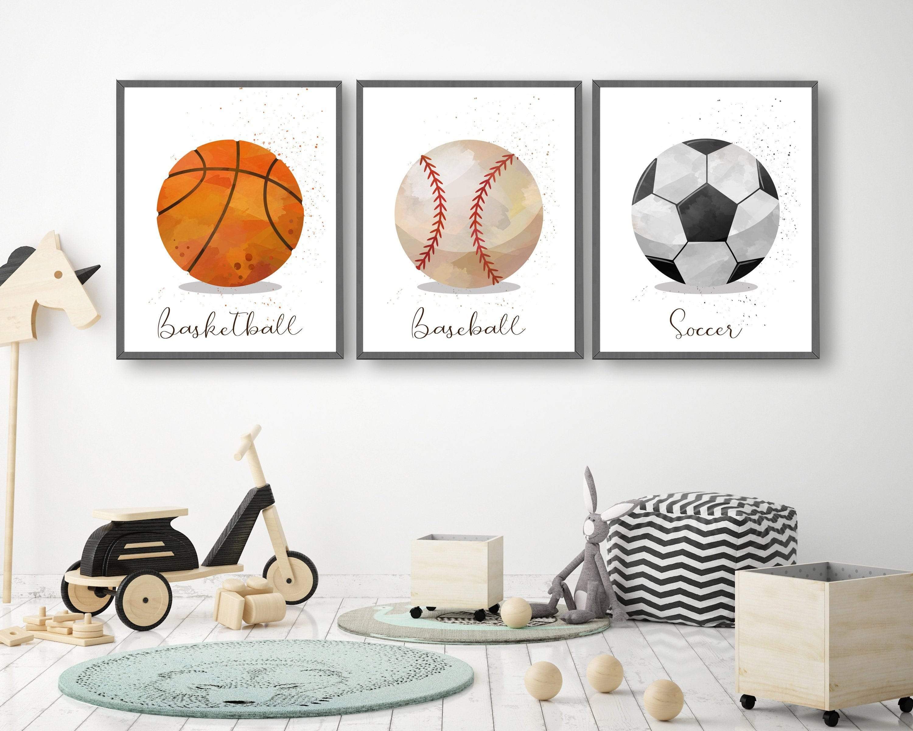 Sports Poster - Sport prints - Printable sports art - Boys room decor - Boys sport decor - Teen boys wall art - Sport ball wall art - H1795 nursery art print baby nursery bedroom decor