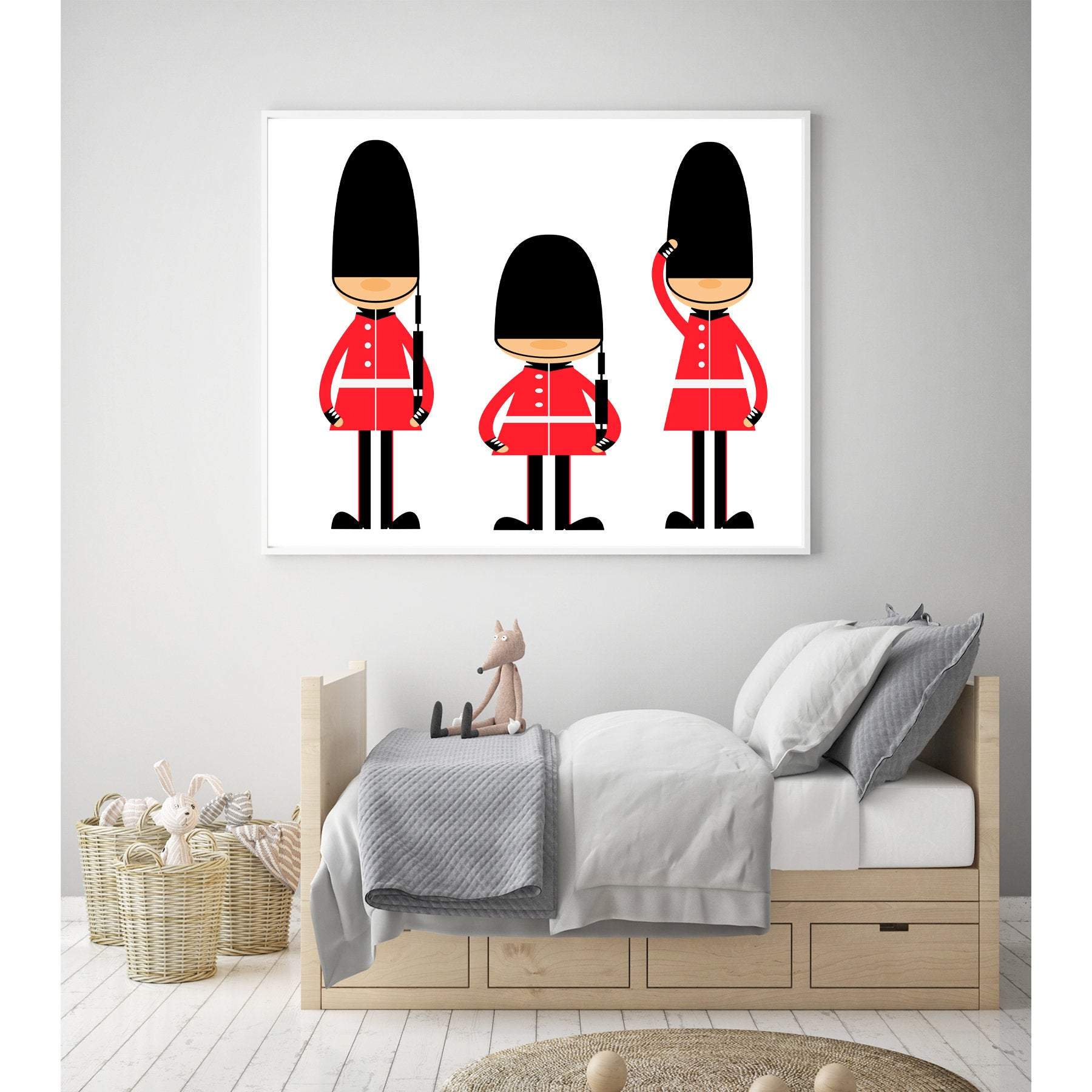 Toy Soldiers Nursery Art Print | English Guards Nursery Wall Print nursery art print baby nursery bedroom decor
