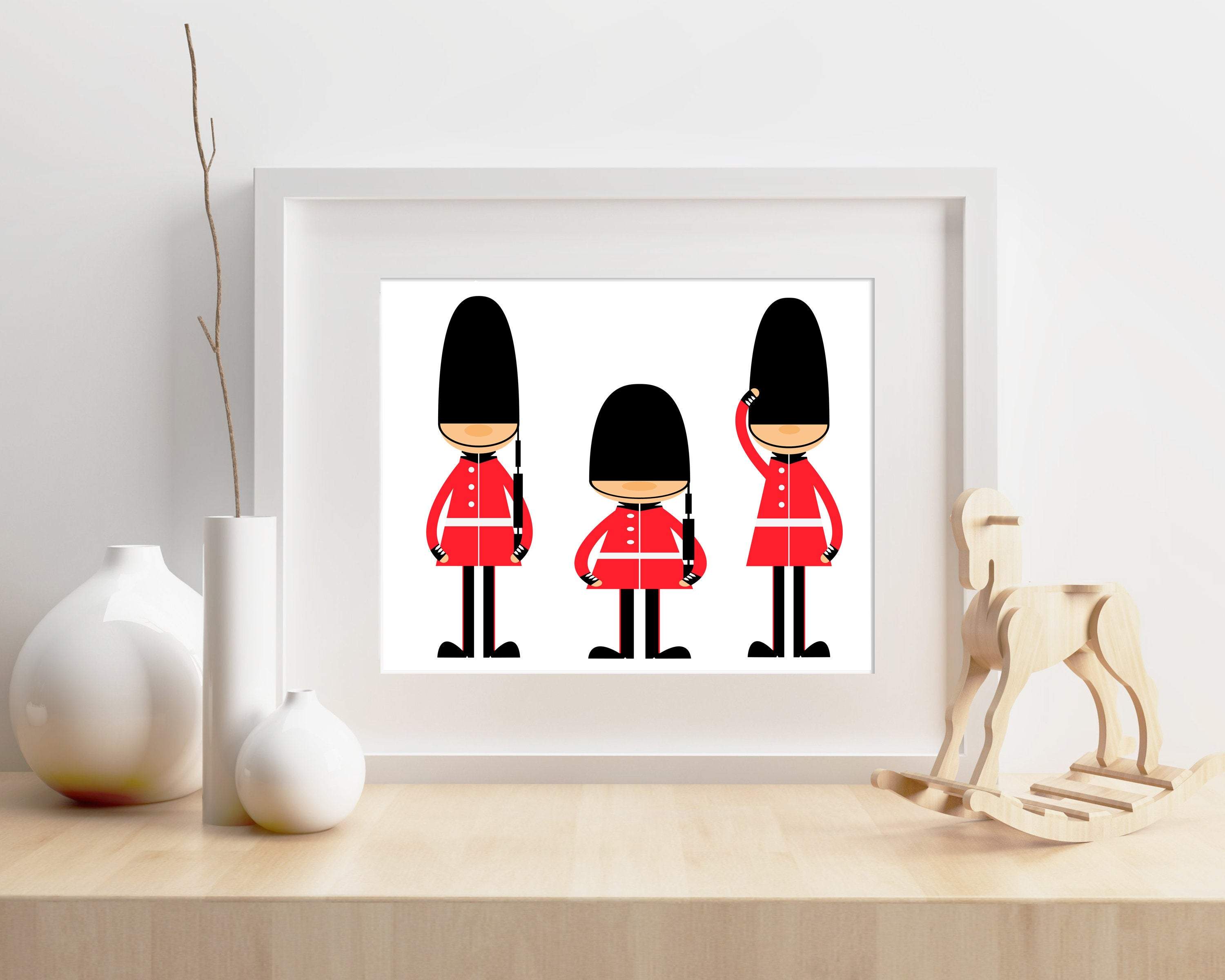 Toy Soldiers Nursery Art Print | English Guards Nursery Wall Print nursery art print baby nursery bedroom decor