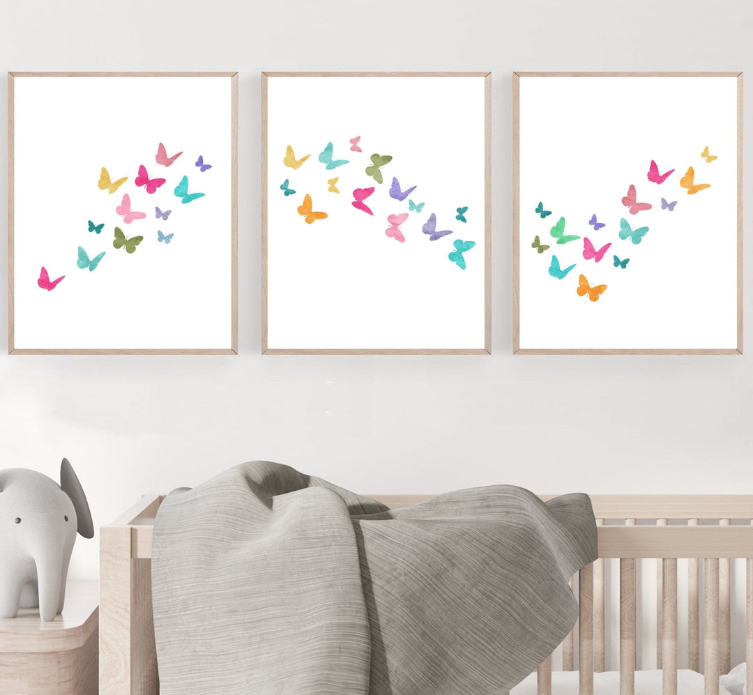 nursery art print baby nursery bedroom decor Butterfly wall art - Girls bedroom decor - Butterflies nursery decor - Girl nursery decor - Butterfly printable - Butterfly art print