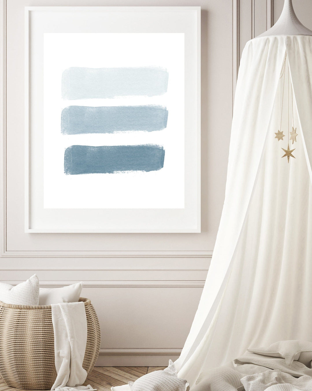 nursery art print baby nursery bedroom decor Abstract Brush Stroke Art - Coastal Blue Decor - Minimal Horizontal line print - Baby Boy Blue Art - Minimalist Art Print - H1548