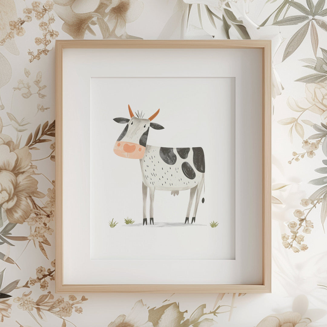 nursery art print baby nursery bedroom decor Farm Nursery Decor, Farm Nursery Print, Farm Animal Art Print, Farm Boy Room Wall Art, Farm Decor, Cow Print, digital Download, H3076