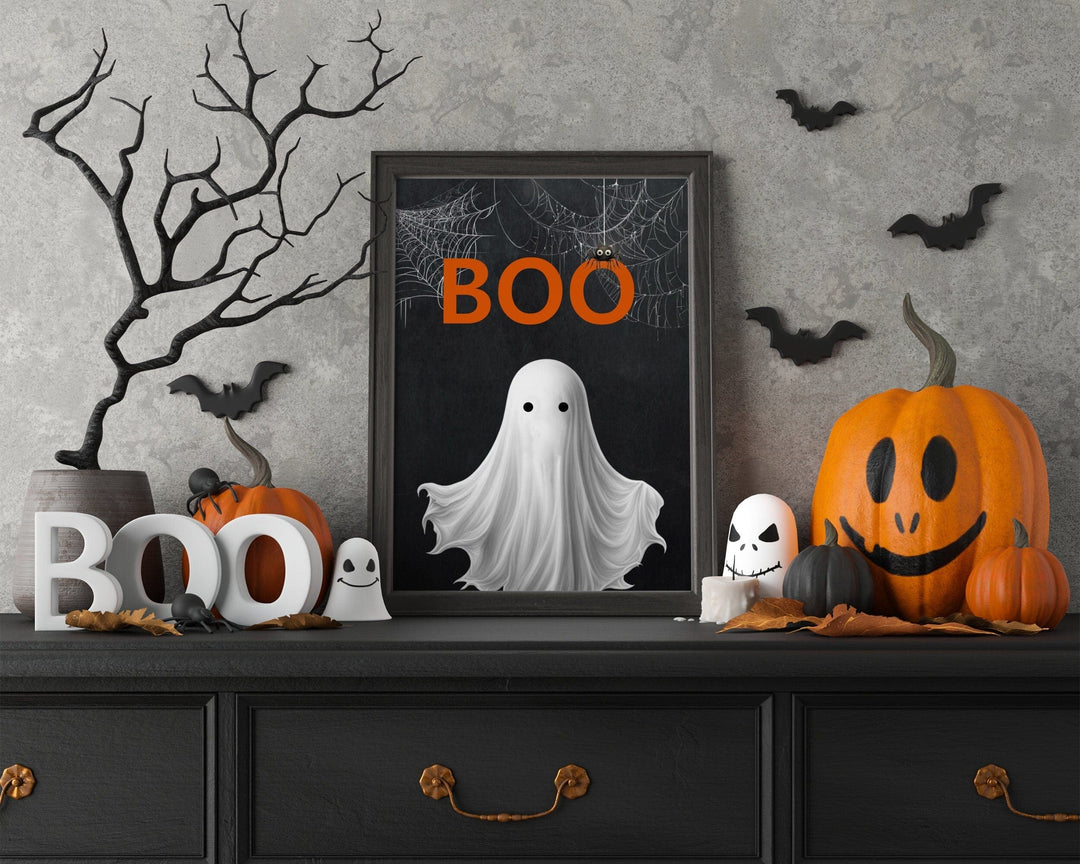 nursery art print baby nursery bedroom decor Ghost wall art  - Digital print - Halloween Decor - Halloween print - Halloween wall art - Halloween printables - Halloween posters