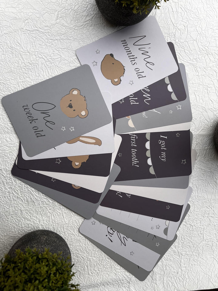 nursery art print baby nursery bedroom decor Newborn Baby Gift Box – Hello World Plaque, Milestone Cards, Teddy Bear Puppet & Swaddle – Baby Shower Hamper, New Mum Gift, Box 7