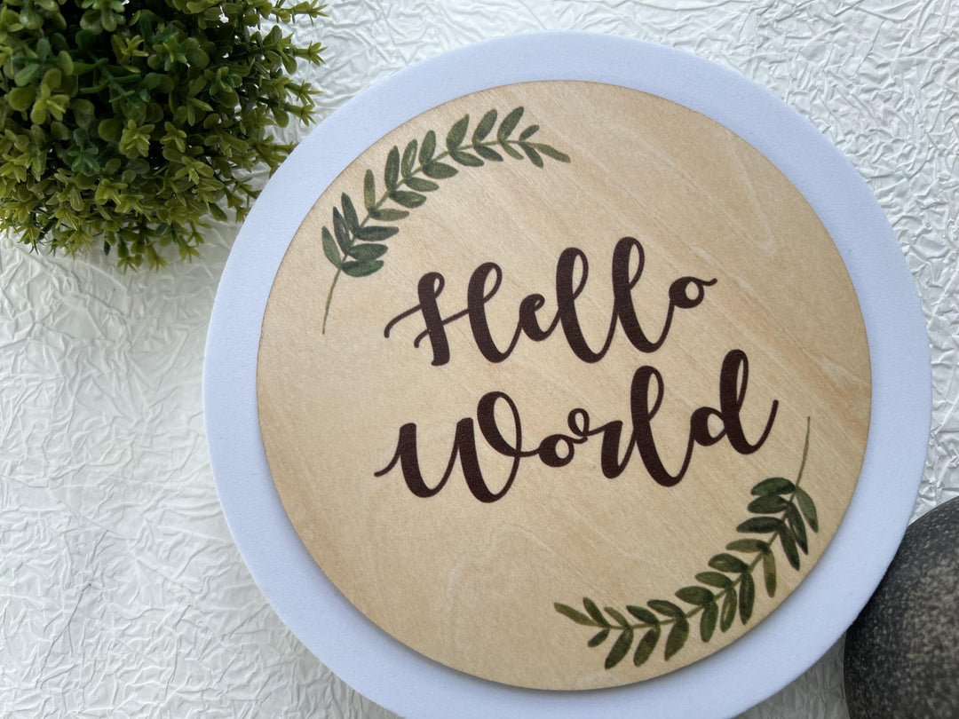 nursery art print baby nursery bedroom decor Newborn Baby Gift Box Set – Hello World Plaque, Teddy Bear, Swaddle & Mum Treats – Baby Shower Gift - New Mum Hamper - Box-3