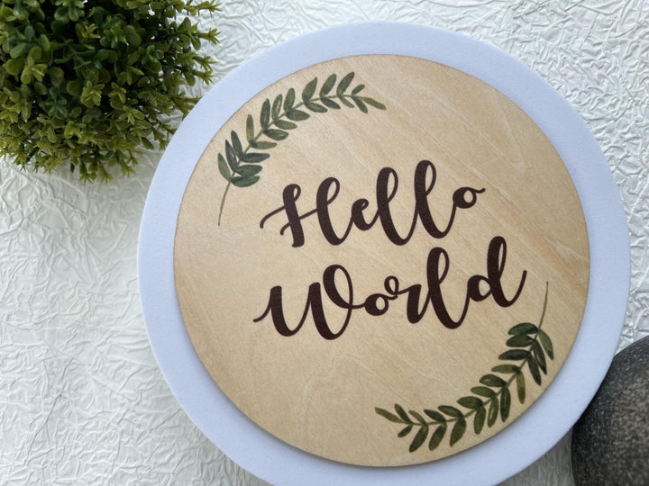 nursery art print baby nursery bedroom decor Newborn Baby Gift Box Set – Hello World Plaque, Teddy Bear, Swaddle & Mum Treats – Baby Shower Gift - New Mum Hamper - Box-3